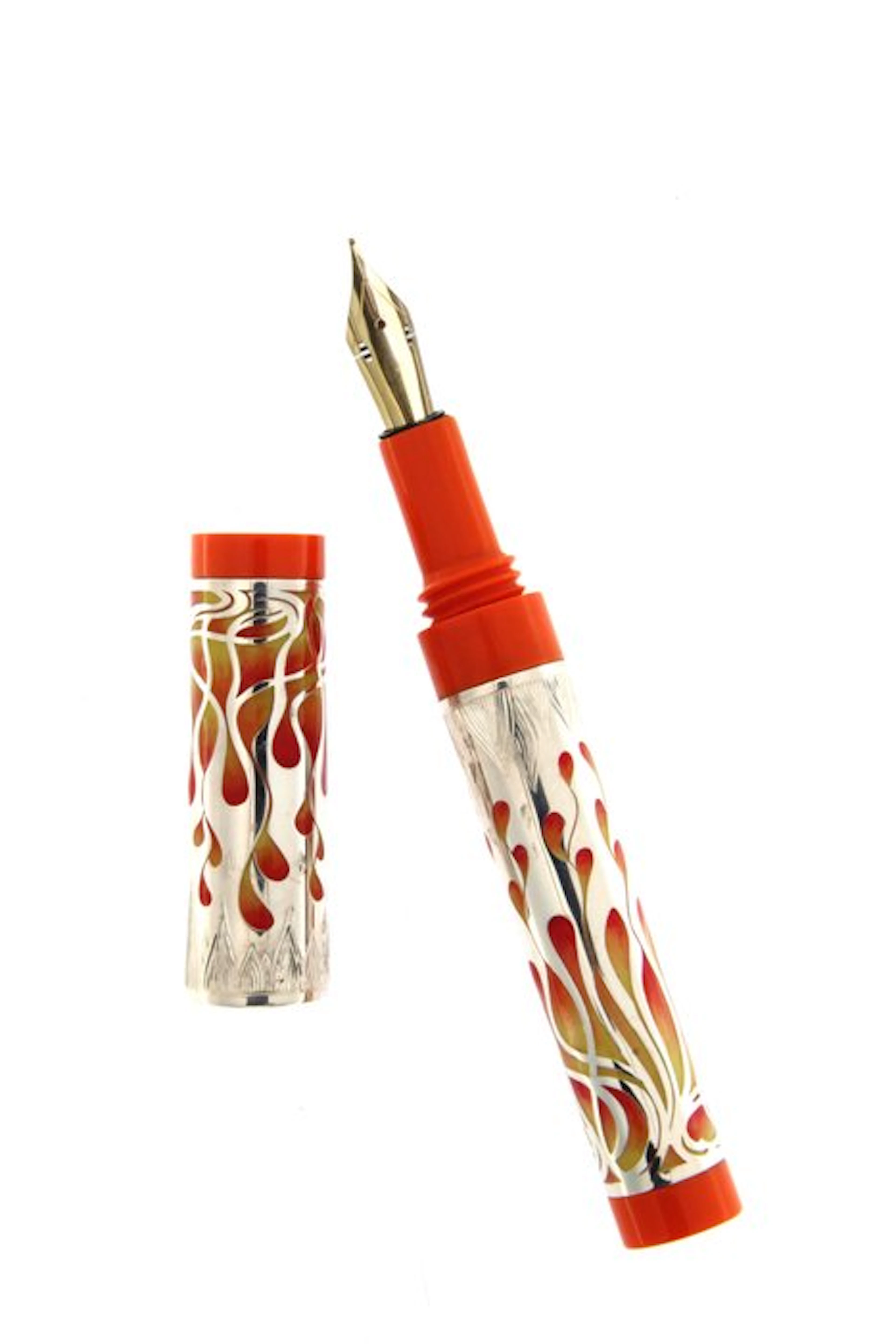 Urso - Fountain pen fire Urso in sterling silver and enamels - Fountain pen