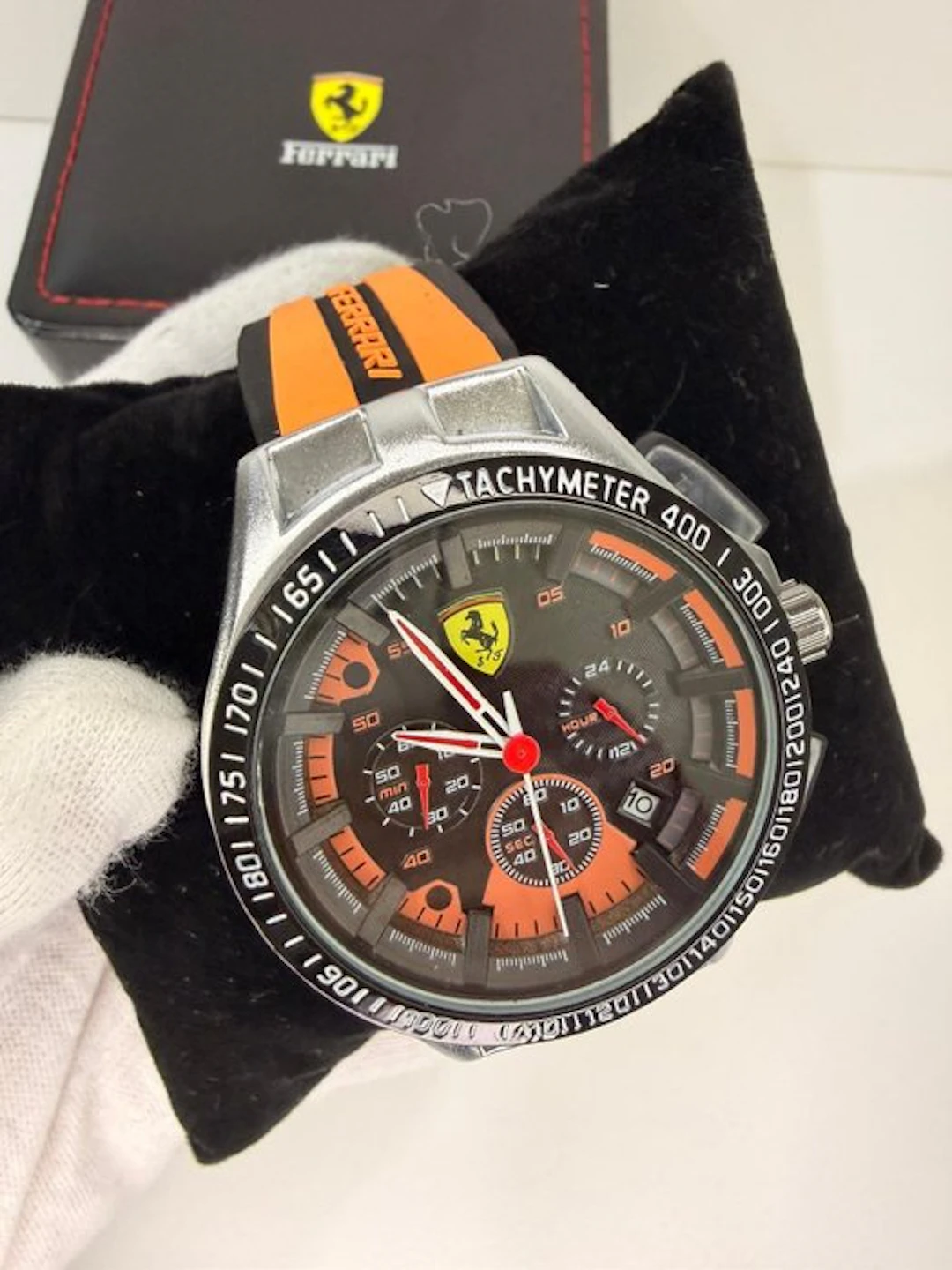 Wristwatch - Ferrari - Chronograph Tachymeter black&orange - FM1651 - 2026
