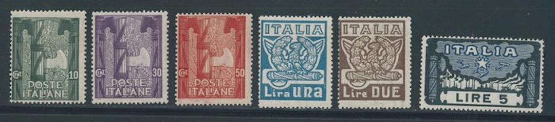Italy Kingdom - March on Rome, complete series nos. 135/140.