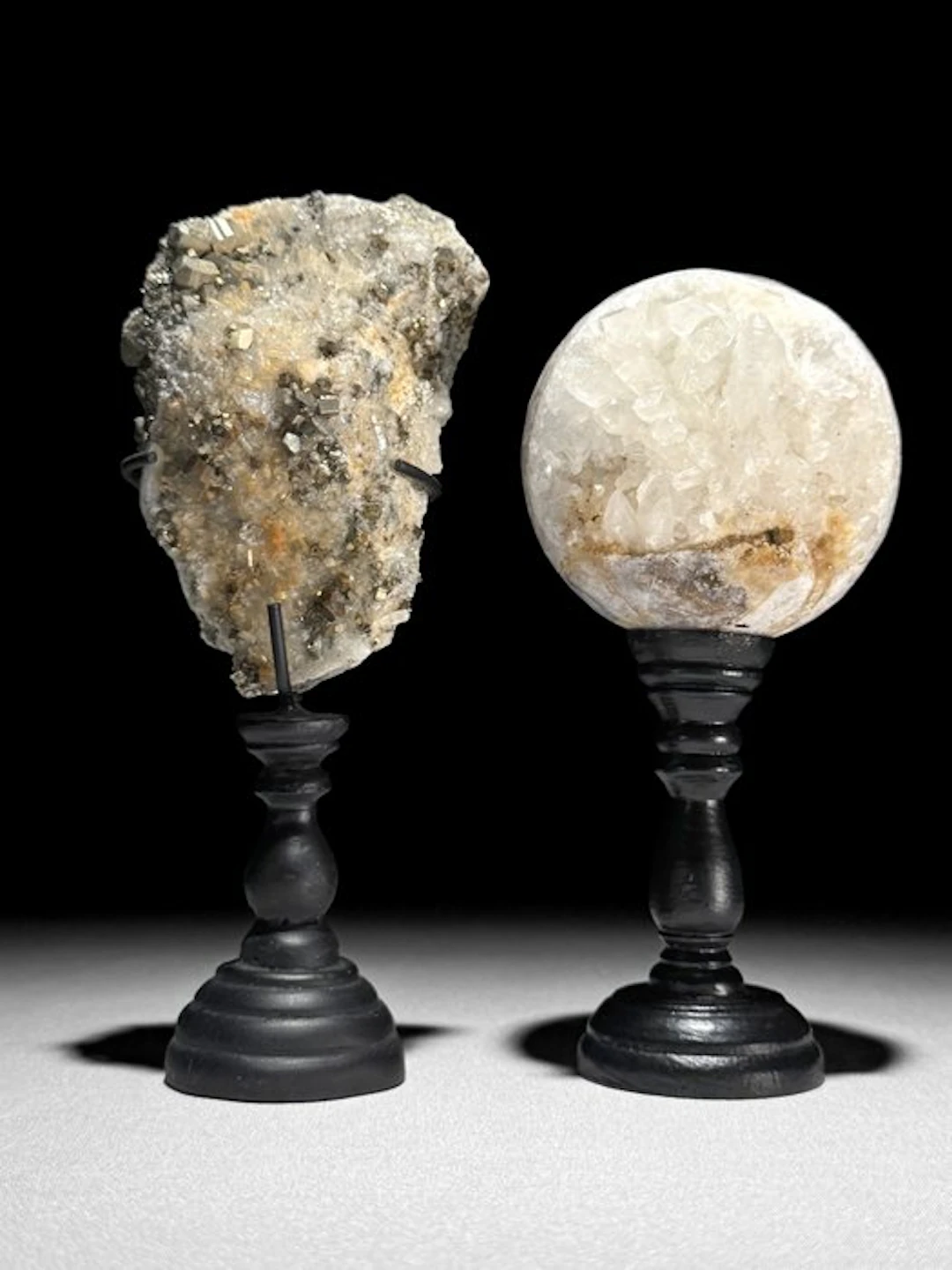 NO RESERVE PRICE- Stunning Pair of Pyrite and Quartz...