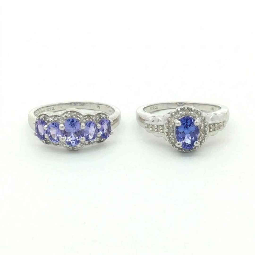 No reserve price - 2 piece jewellery set Silver - 1.87ct