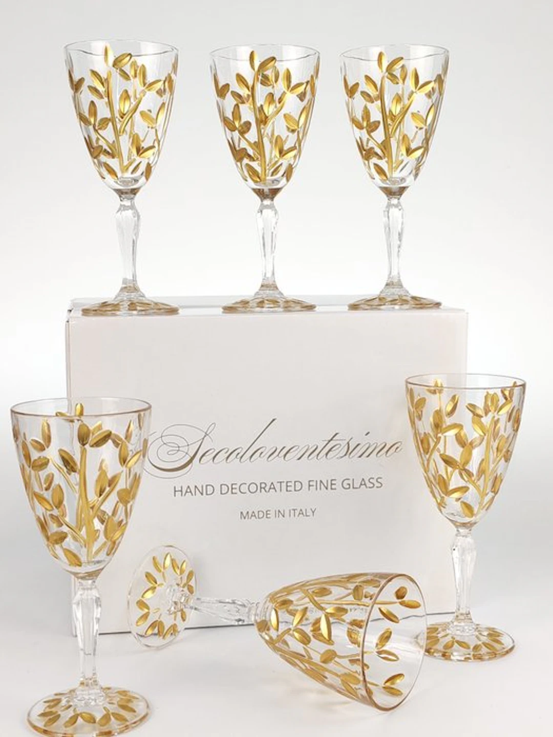Secoloventesimo - Chalice (6) - Leaves golden chalice - Enamel