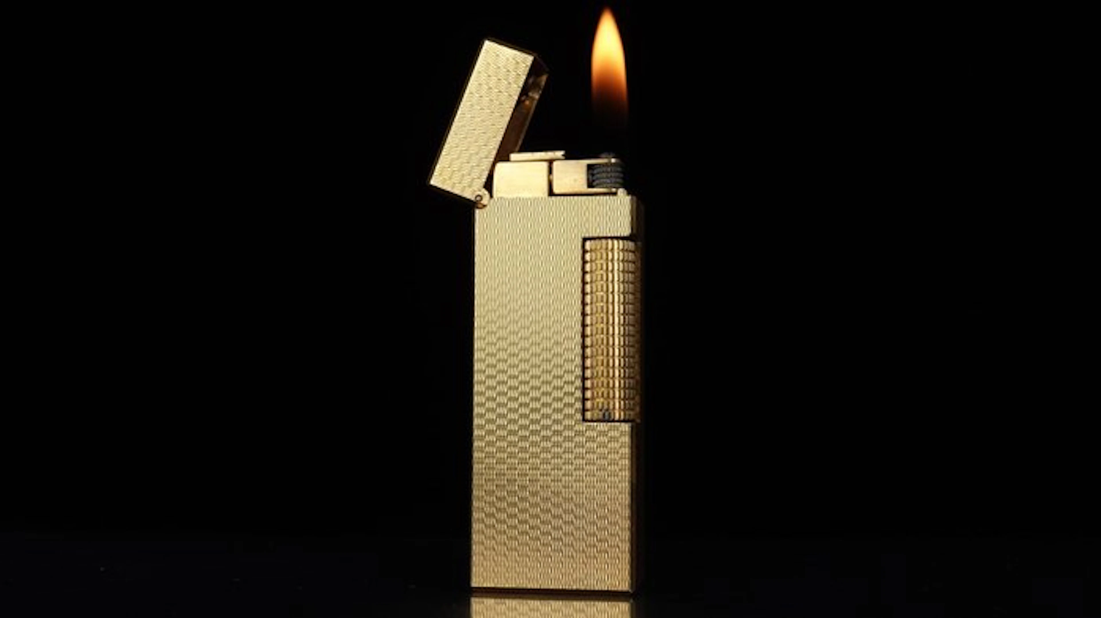 Dunhill - Basket Pattern Rollagas Lighter - Lighter - Gold plated