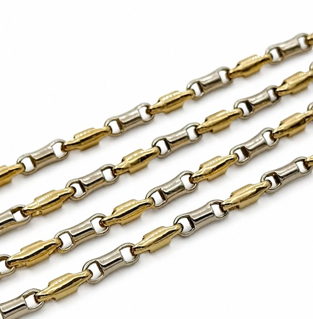 UnoAErre - Necklace - 18 kt. Yellow gold, White gold - Made in Italy - Handmade