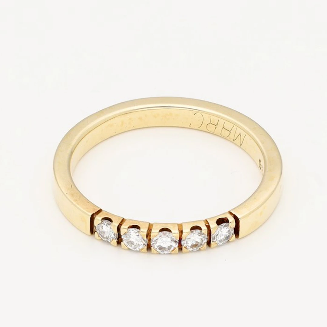 Ring - 14 kt. Yellow gold Diamond (Natural)