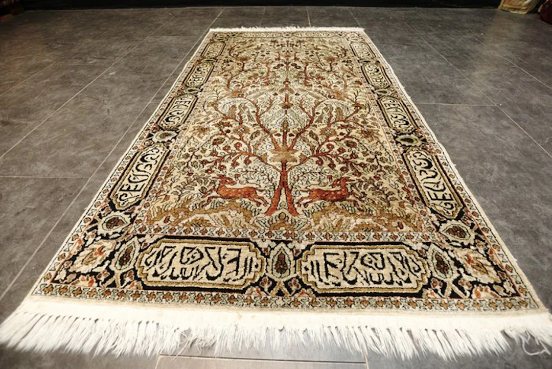 Cashmere Silk - Carpet - 178 cm - 94 cm - silk carpet