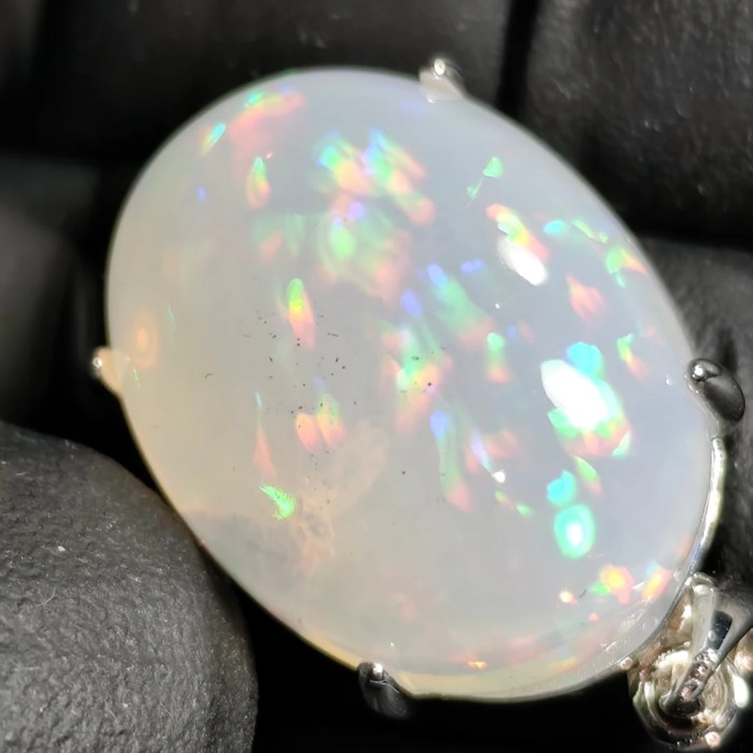 Large Welo opal pendant Jewellery - Height: 30 mm - Width: 17 mm- 5.44 g - (1)