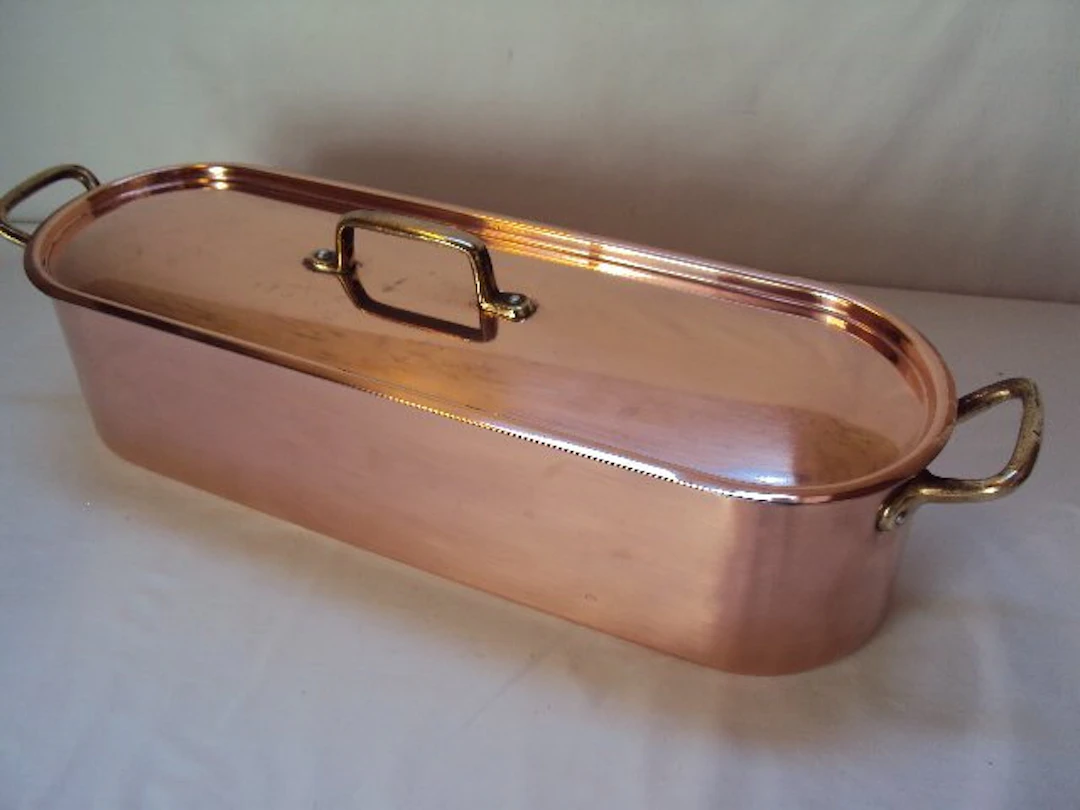 Tournus 1 Poissonnière cuivre aluminium - Fish serving set - Copper