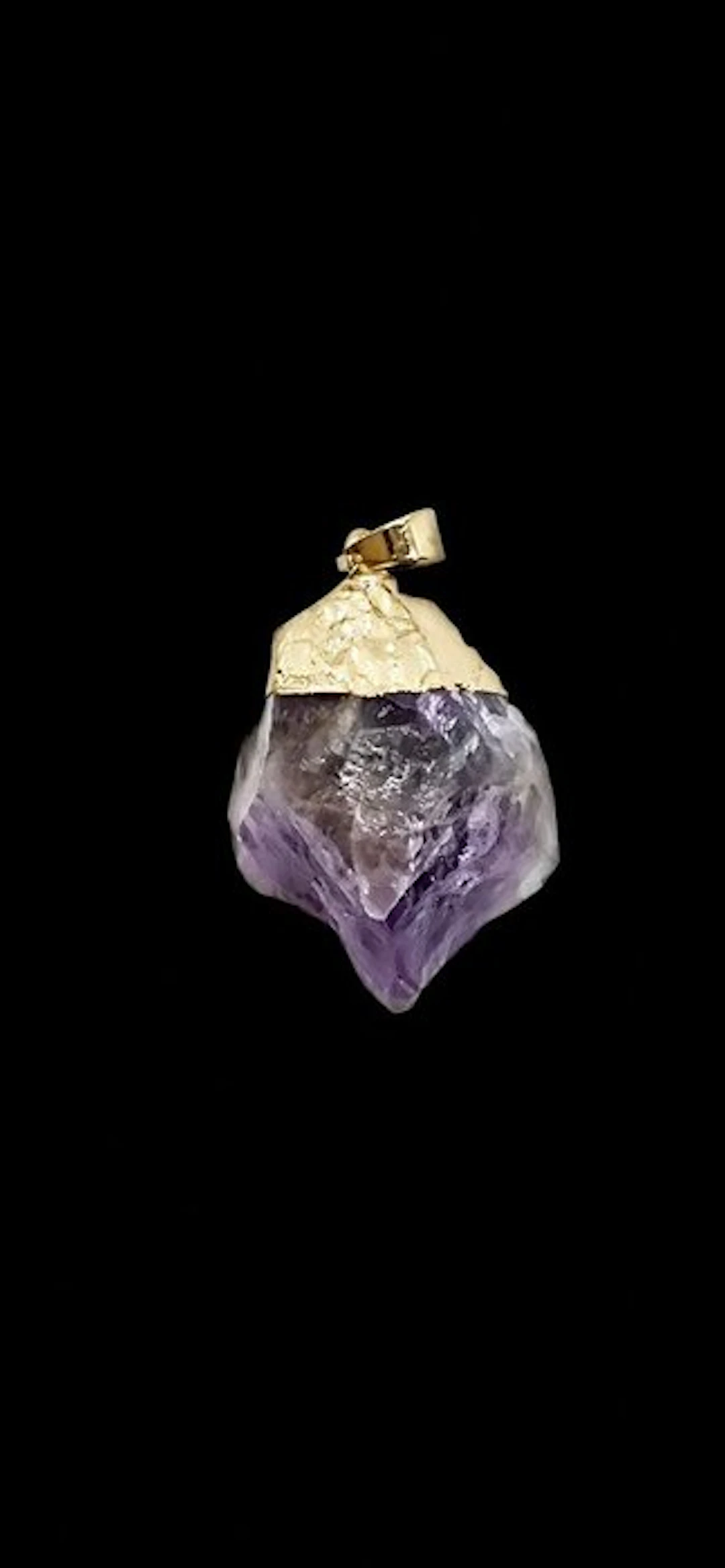Top-quality XXL pendant of untreated natural amethyst - Pendant - Pendant
