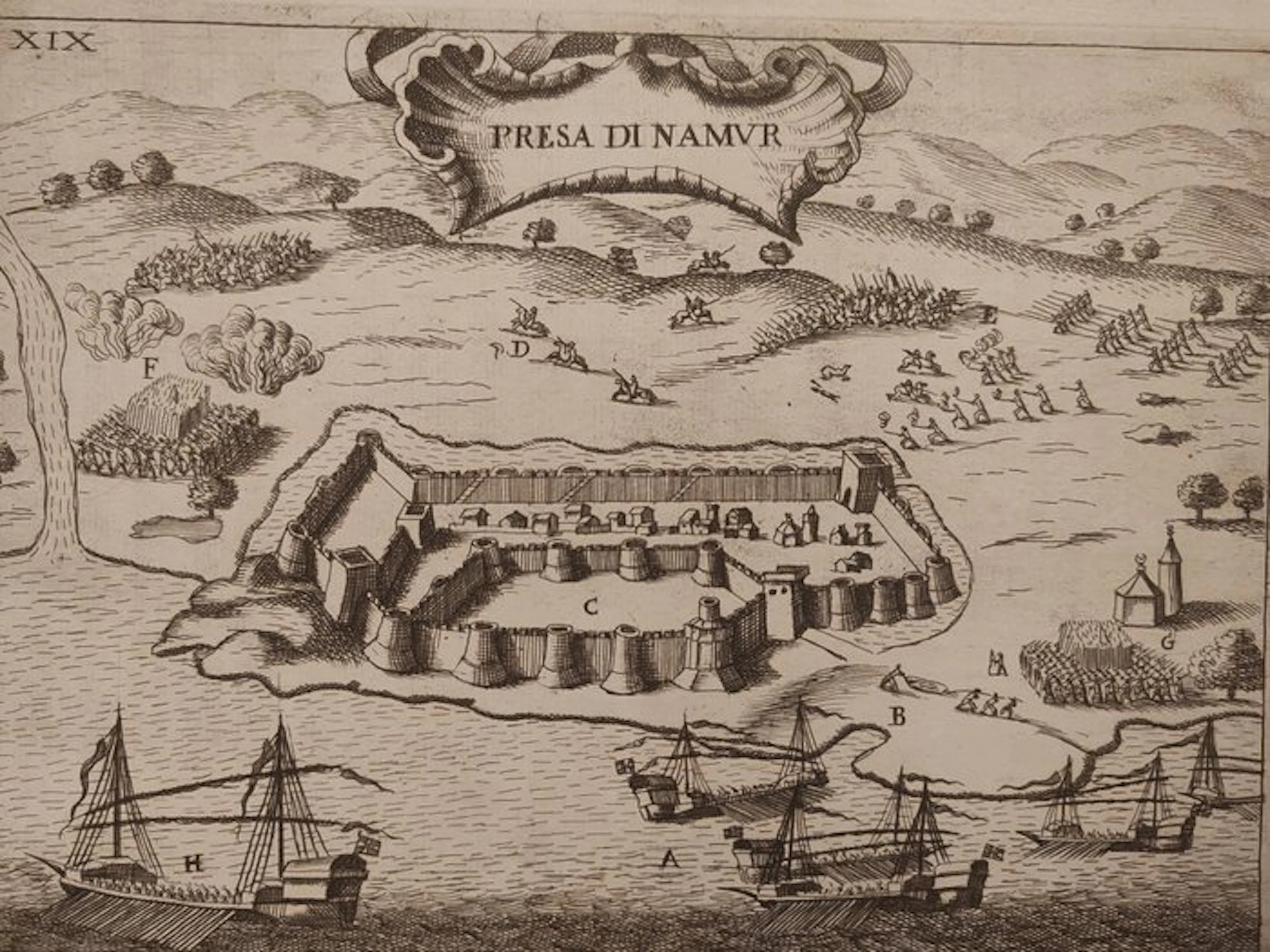 Belgium - Namur; Hubert Vincent - PRESA DI NAMVR - 1681-1700
