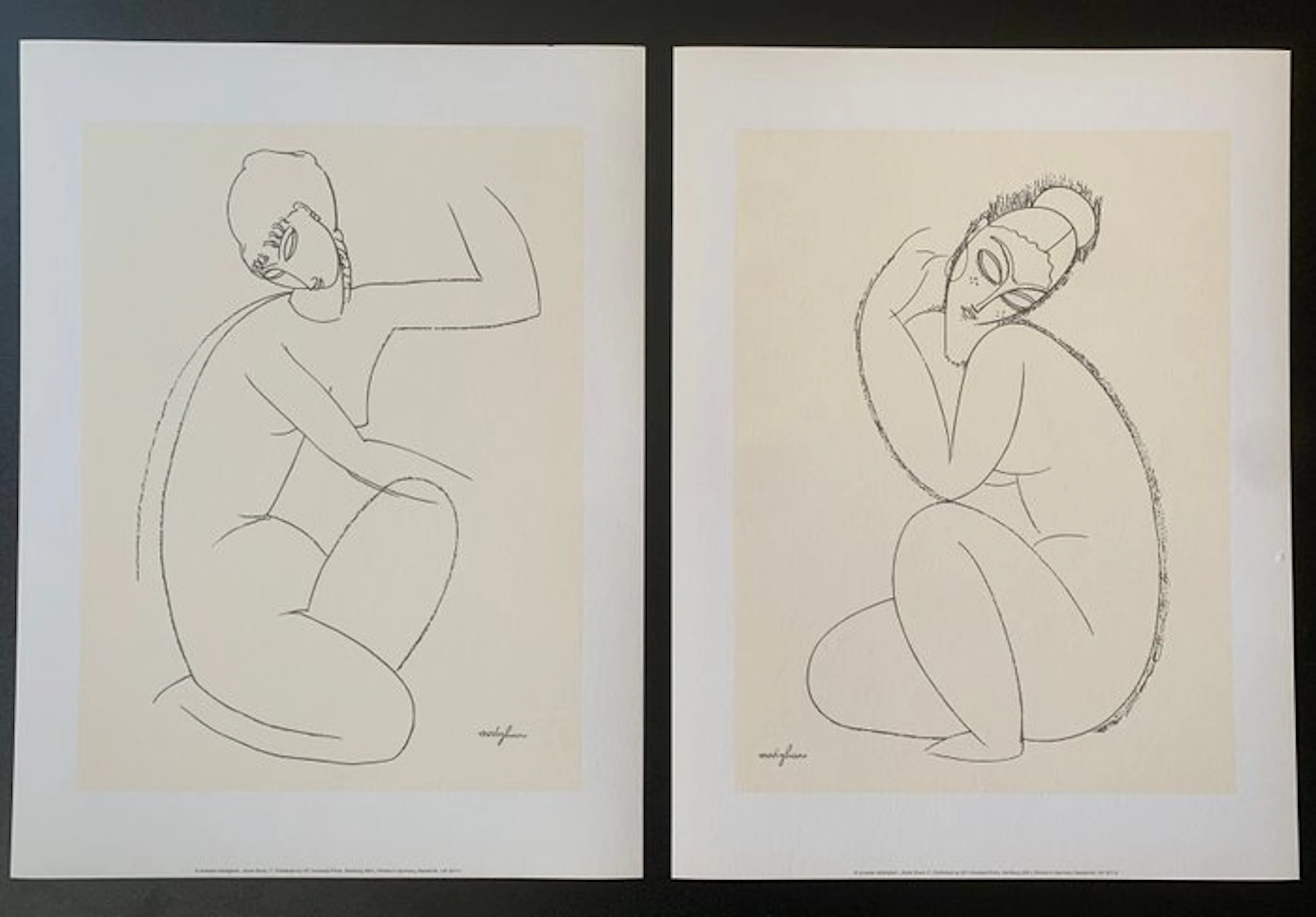 Amedeo Modigliani - Set of 2 Prints - Nude Study 1 and...