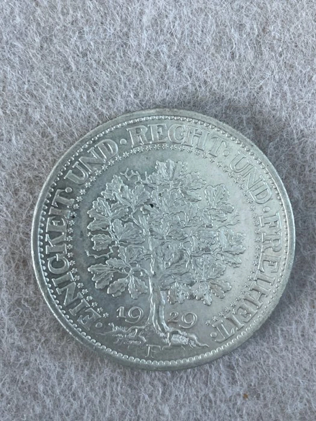 Germany, Weimar Republic 5 Reichsmark 1929 „Eichbaum“ (No reserve price)