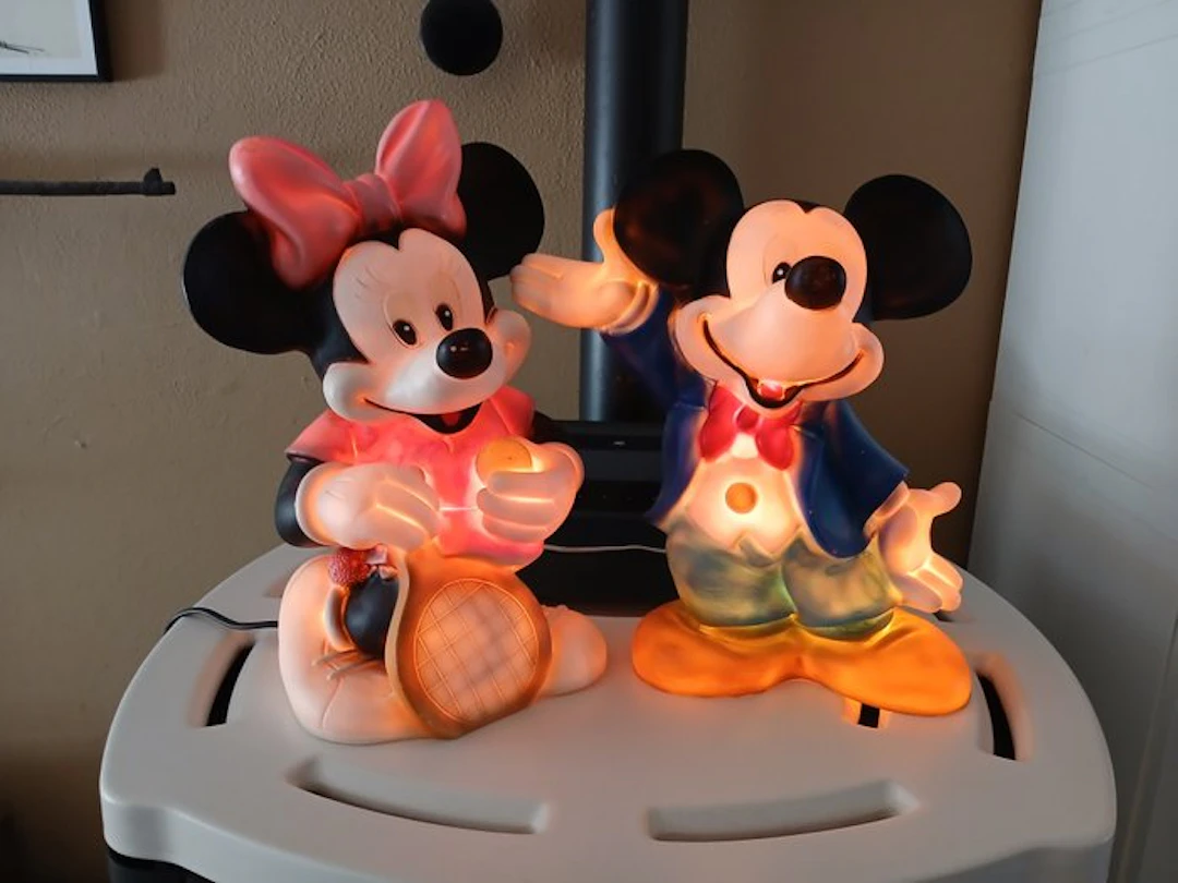 Mickey Mouse - 2 Figure - heico/walt disney production - 1980