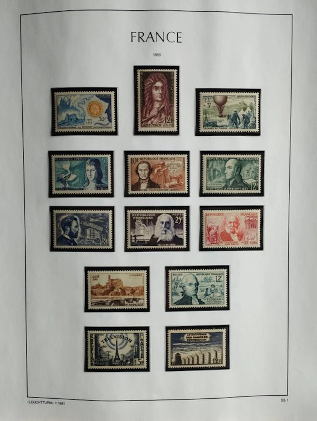 France 1955/1959 - Package of 5 consecutive