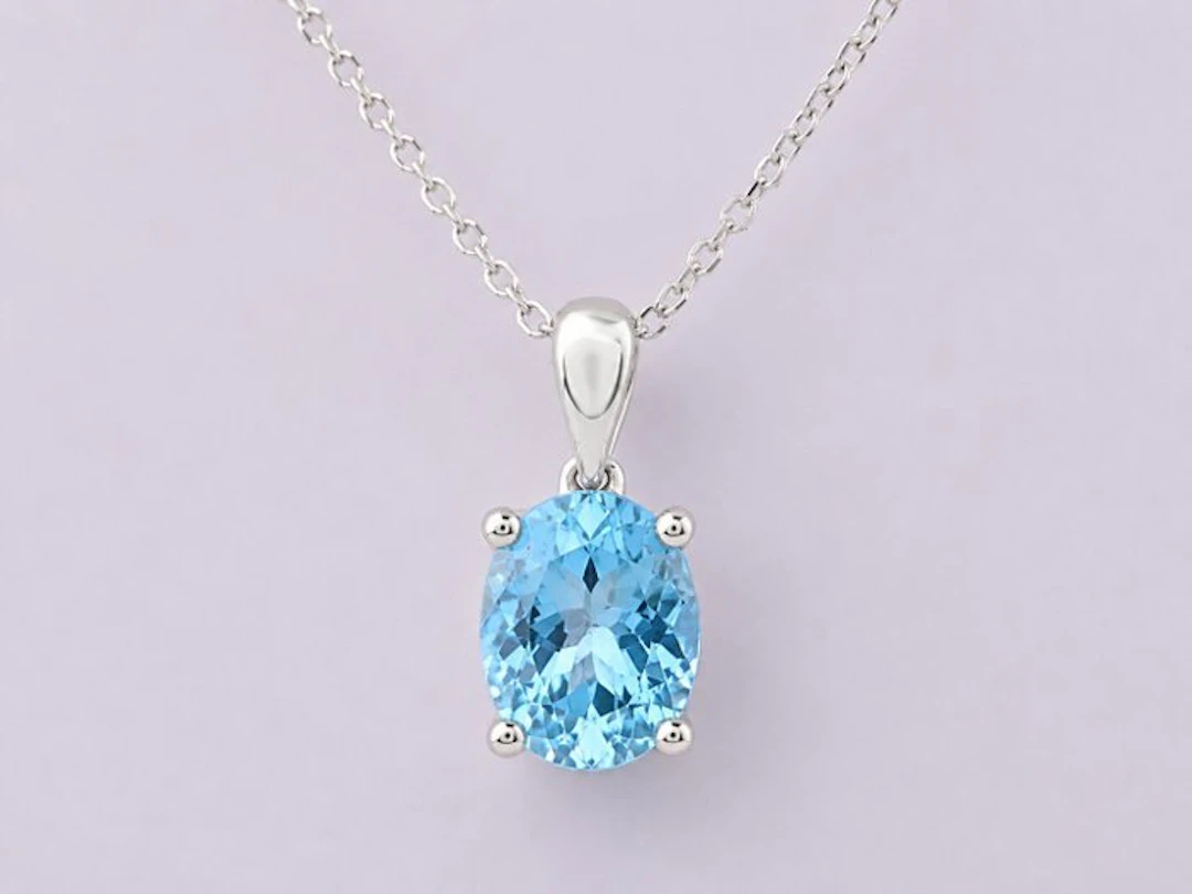 No reserve price - Necklace with pendant - 14 kt. White gold - 2.00ct.