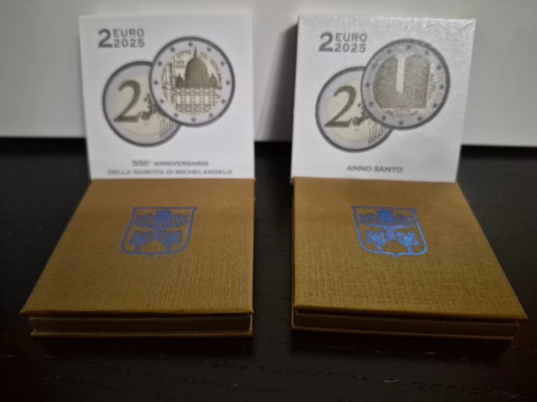 Vatican. 2 Euro 2025 "Anno Santo" + "Michelangelo" (2...