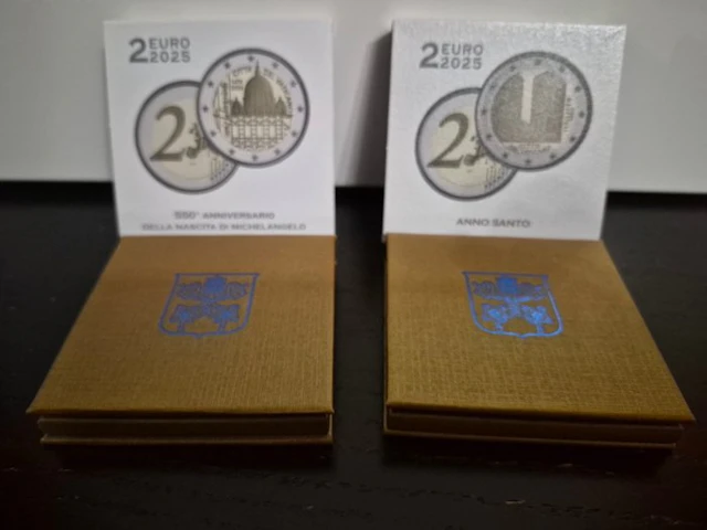 Vatican. 2 Euro 2025 "Anno Santo" + "Michelangelo" (2...