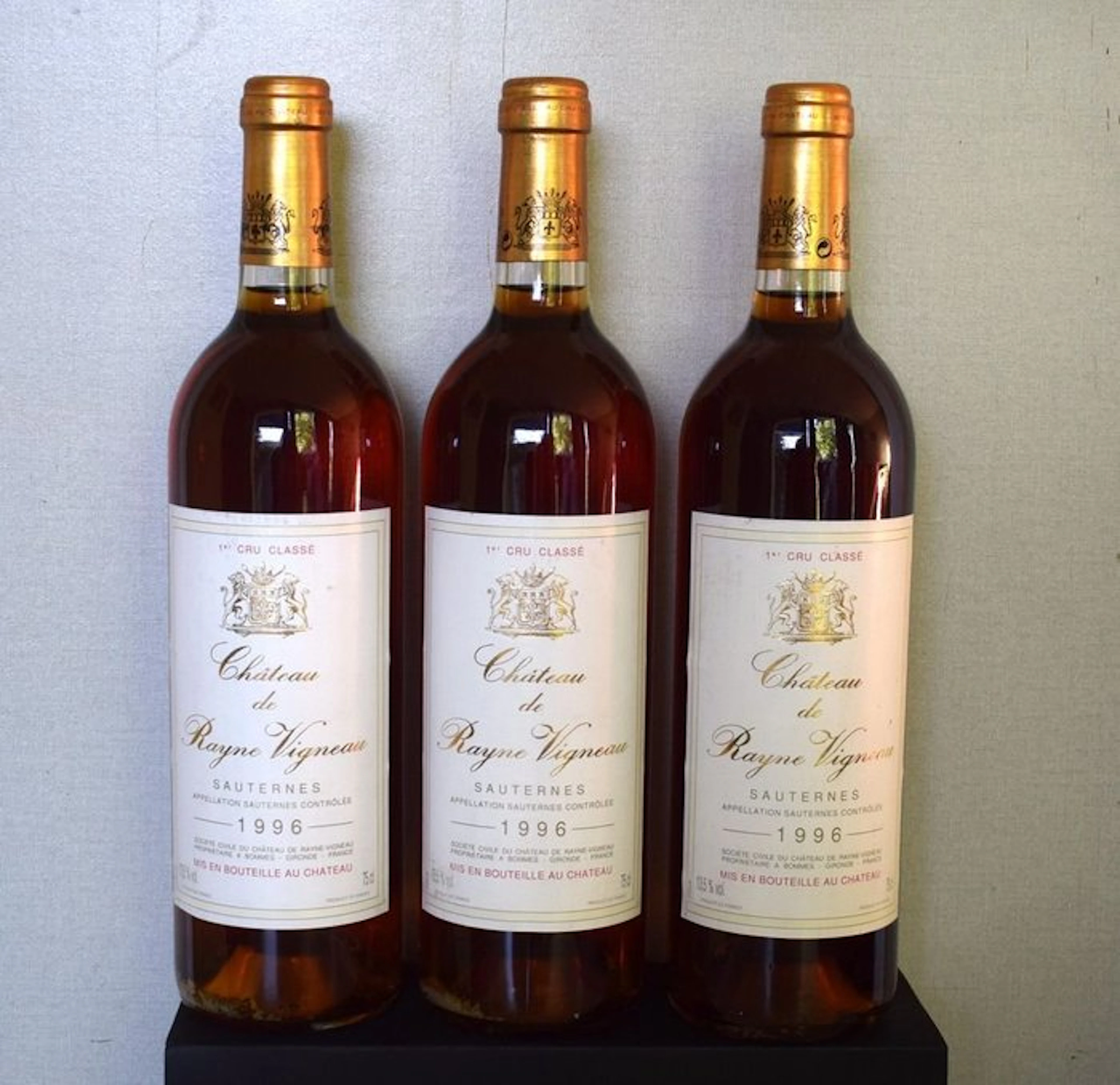 1996 Château Rayne-Vigneau - Sauternes 1er Grand Cru Classé - 3 Bottles (0.75L)