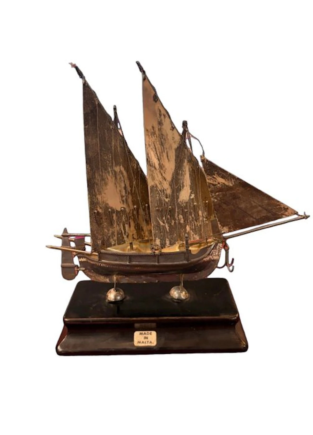 Figurine - Barca a vela in argento - .915 silver