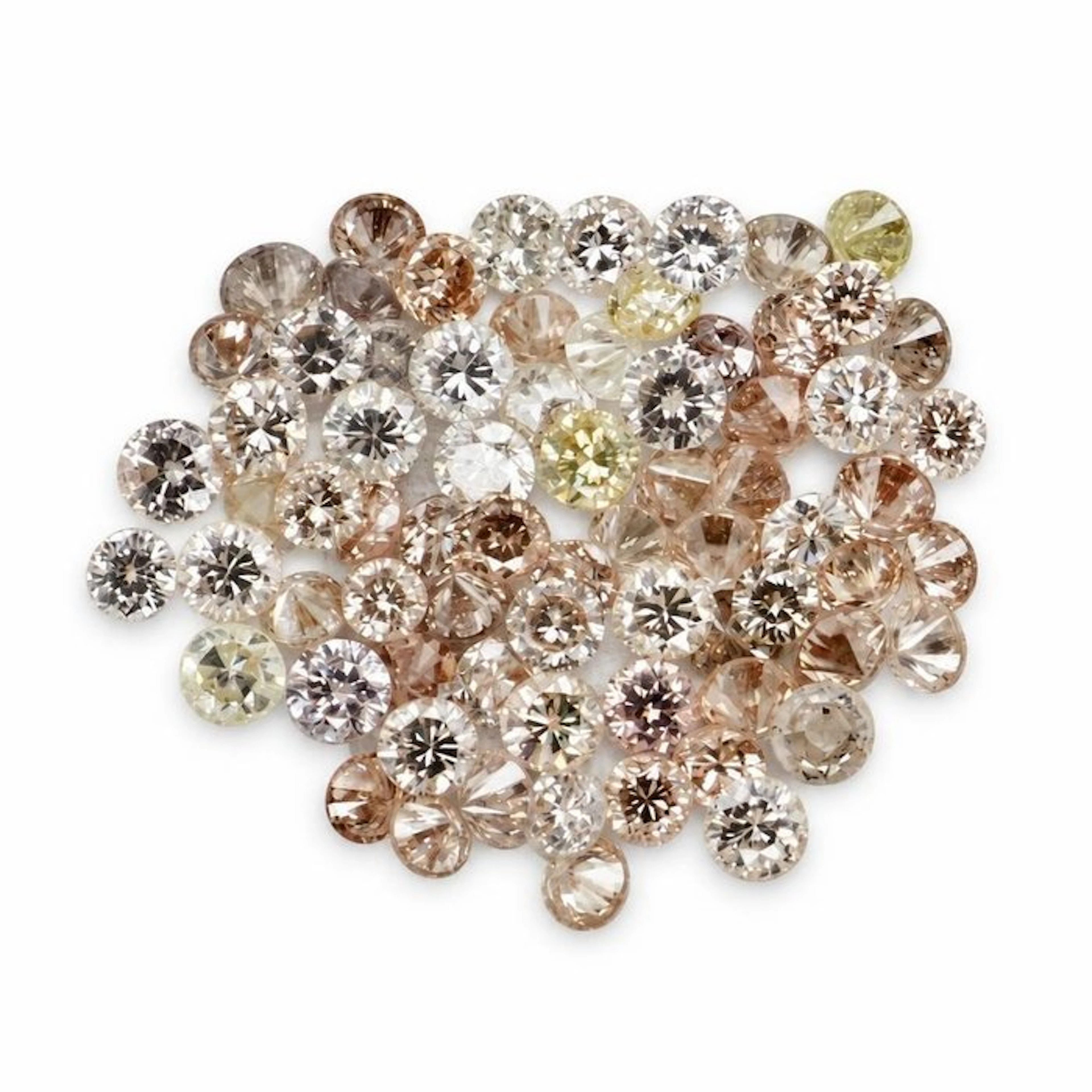 No reserve price - 72 pcs Diamond (Natural) - 1.06 ct - Round - VVS1