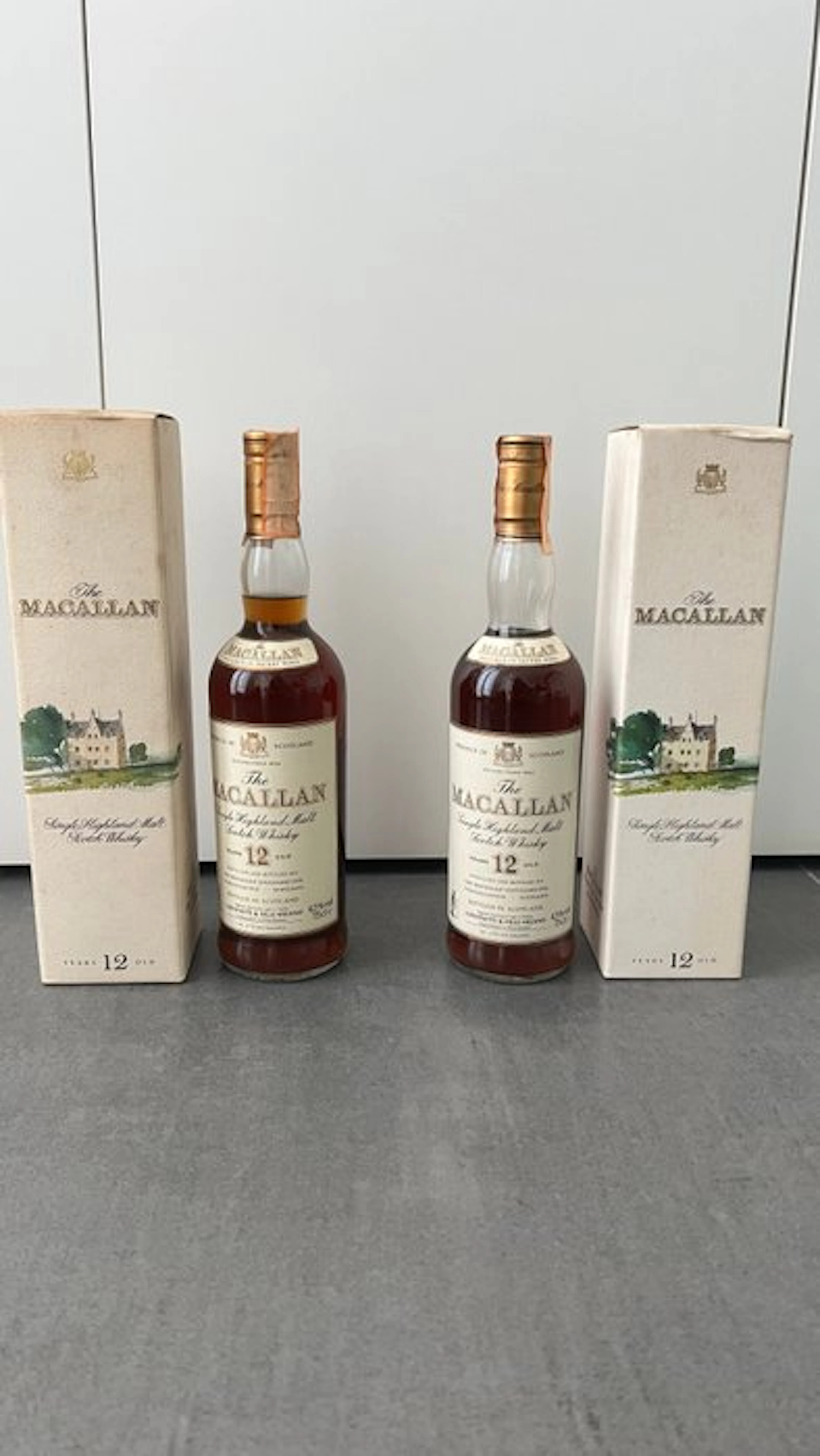 Macallan 12 years old Sherry Wood - b. 1980s - 70cl - 2 bottles