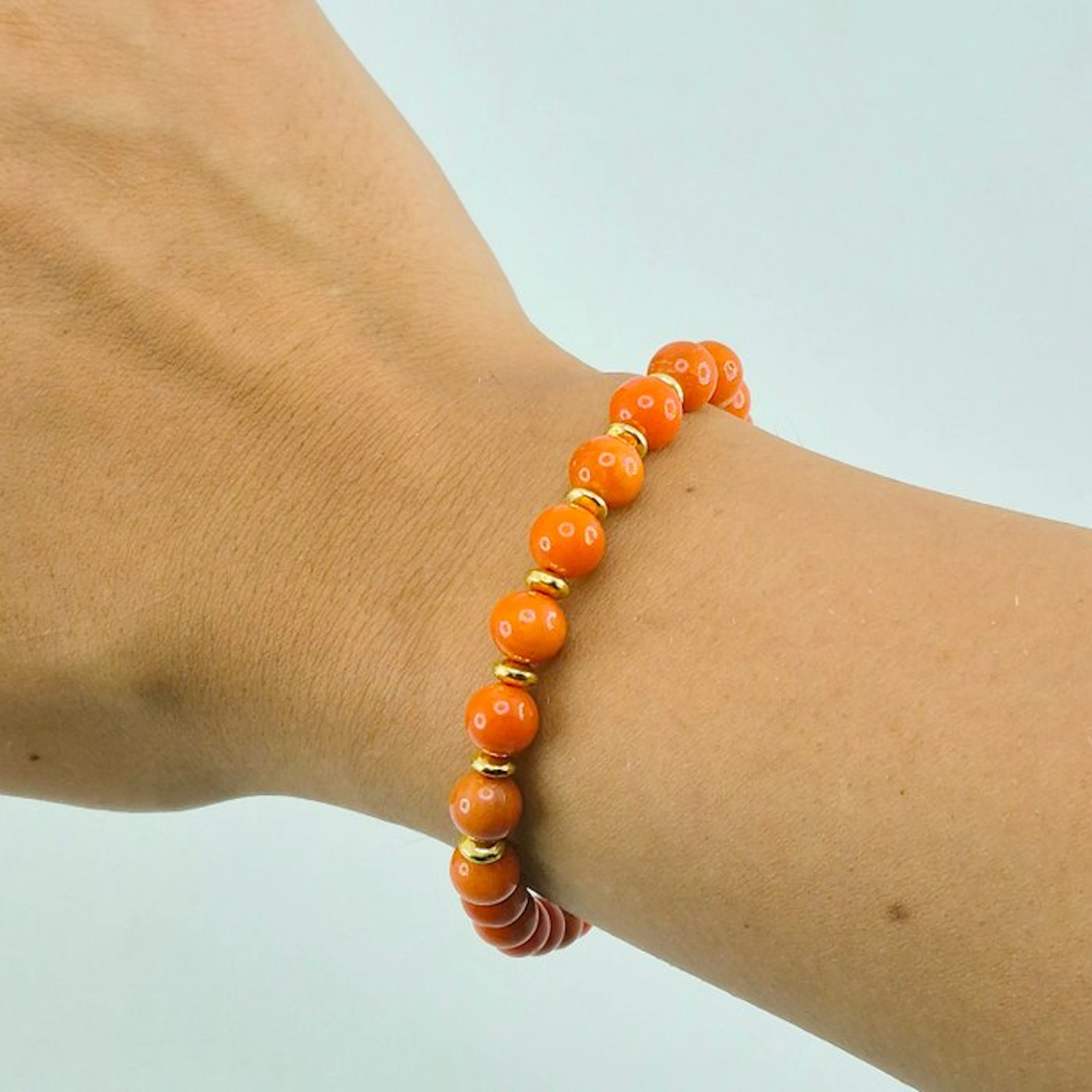 Coral - Silver, Gold-plated - Bracelet - CORALLO MEDITERRANEO