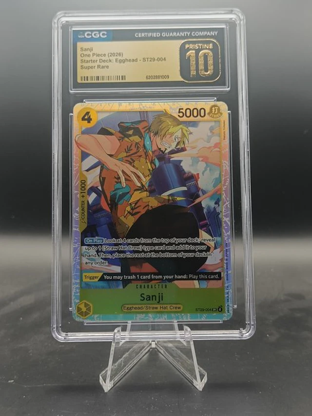2026 One Piece Sanji #ST29-004 Pristine Graded card - CGC 10