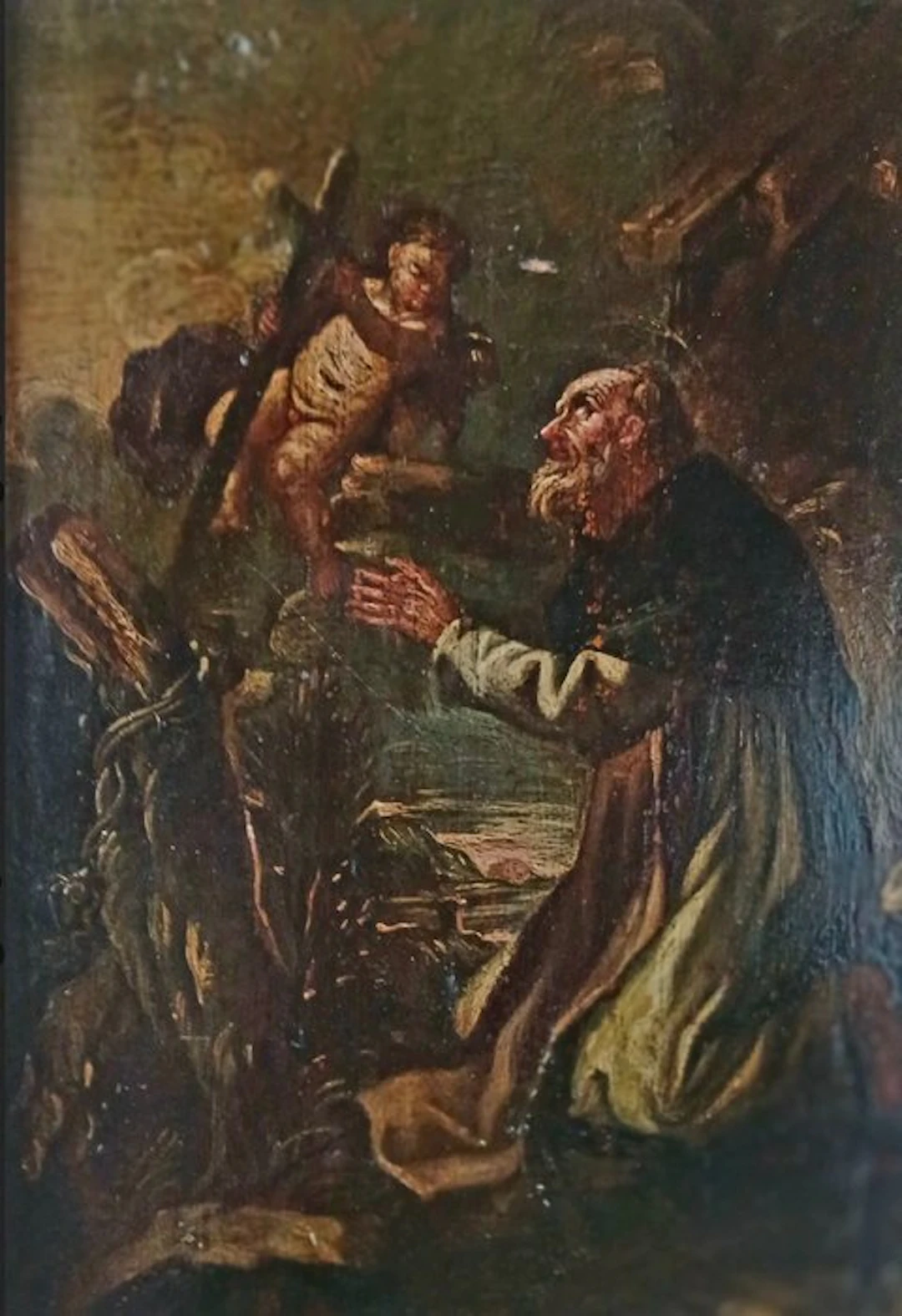 Andrea Malinconico (1635-1698), Bottega - Adorazione di Sant'Antonio da Padova