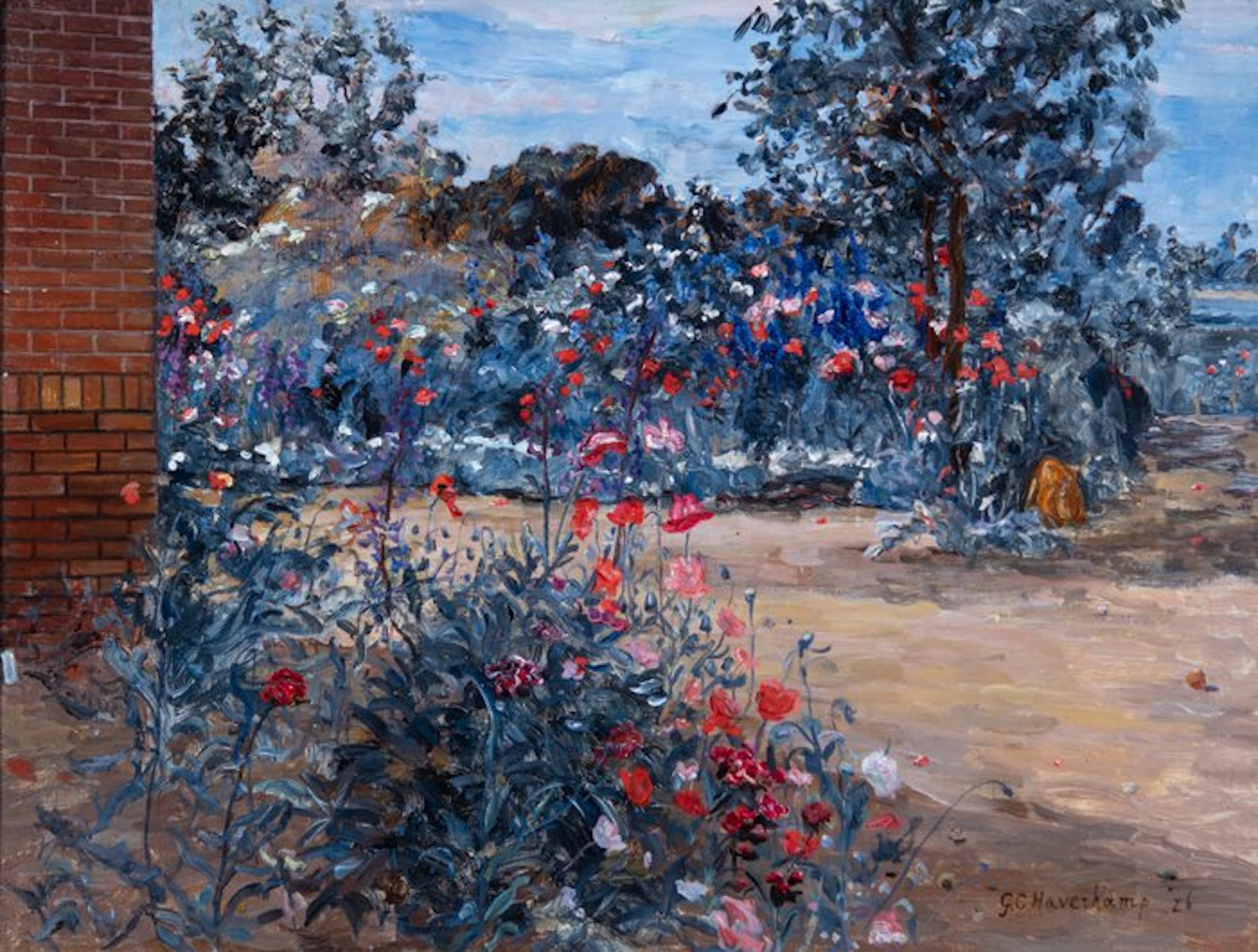 Gerhard Haverkamp (1872–1926) - Bloemenperk in de Tuin (No Reserve)