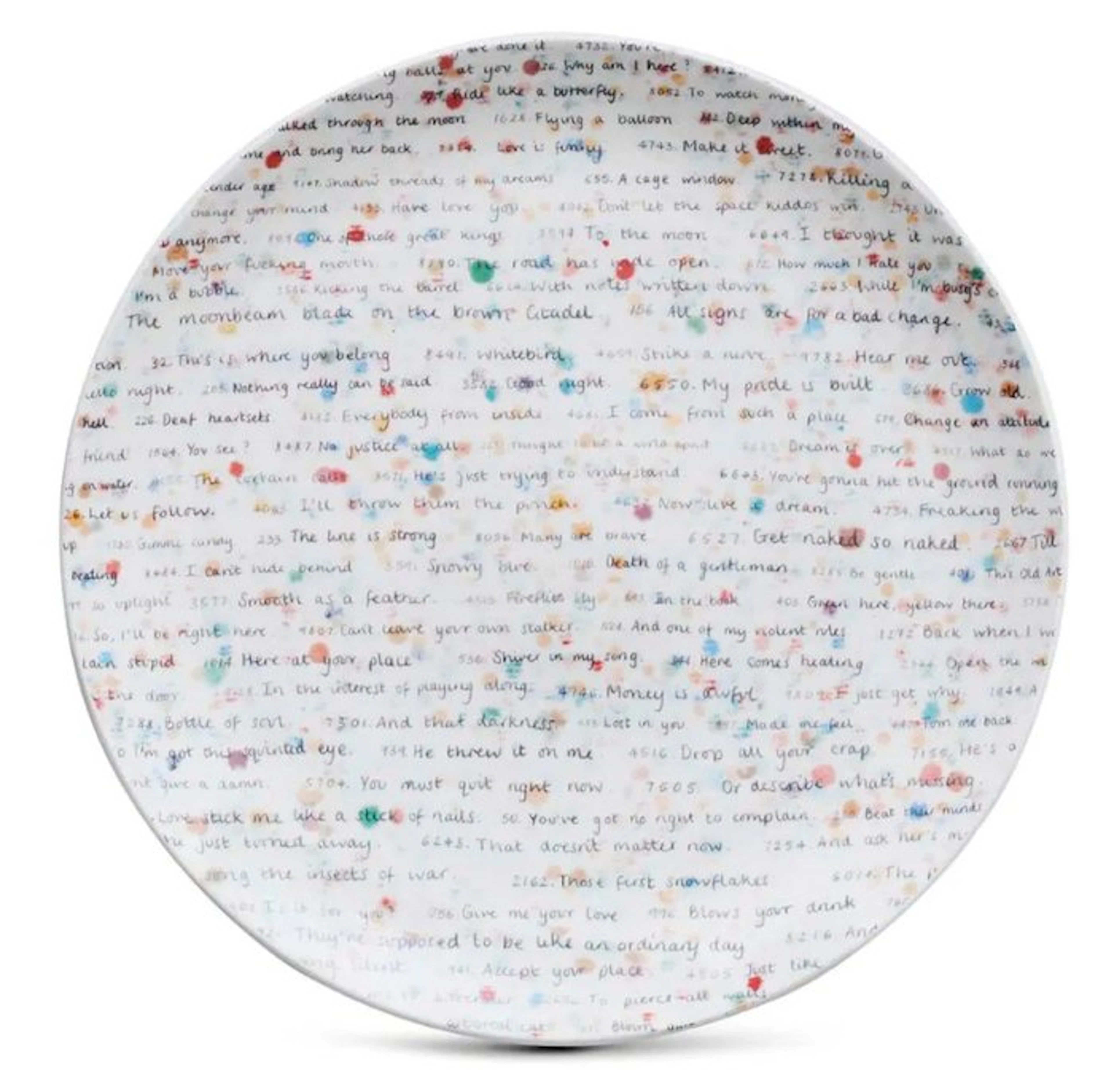 Damien Hirst (1965) - All Over Text Plate · Heni