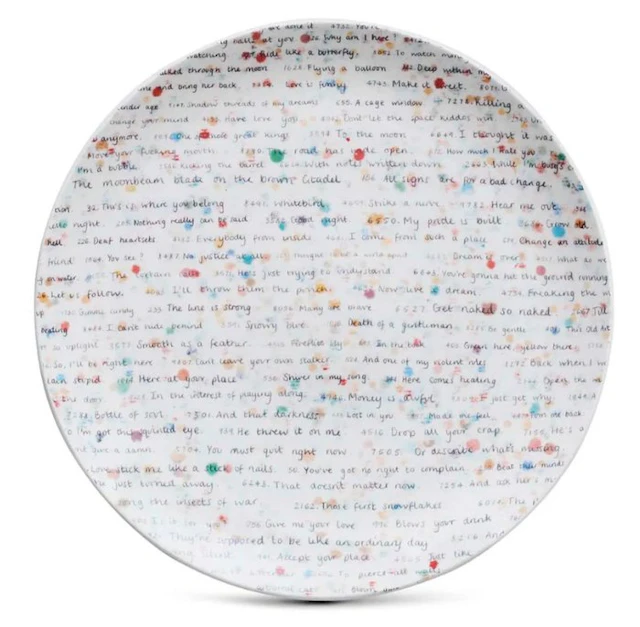 Damien Hirst (1965) - All Over Text Plate · Heni