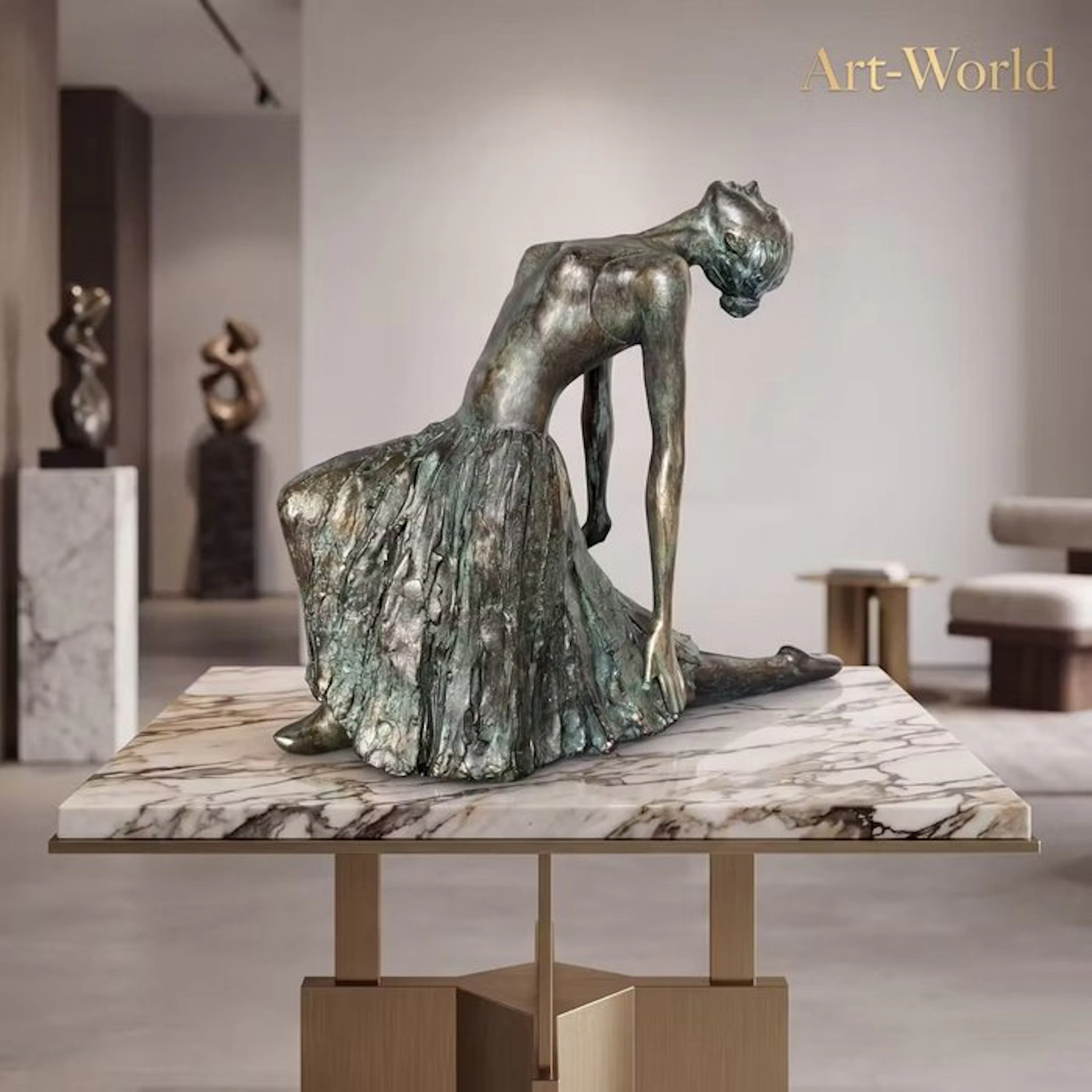 Statue, Groot formaat Ballerina - 39.5 cm - Resin