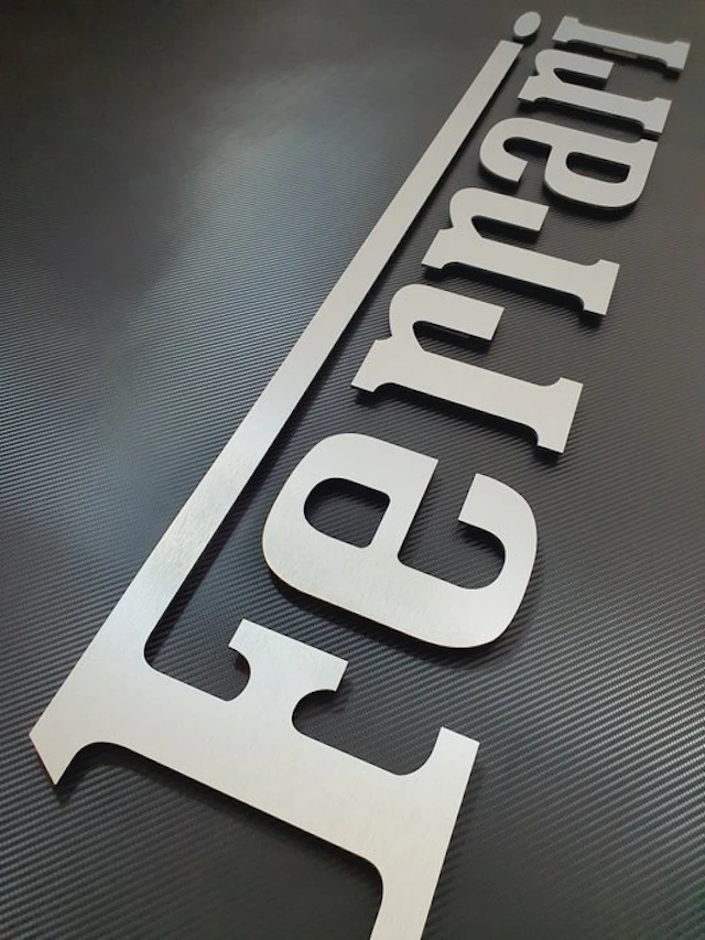 Sign - Ferrari - Professional Wall Logo - Aluminium*