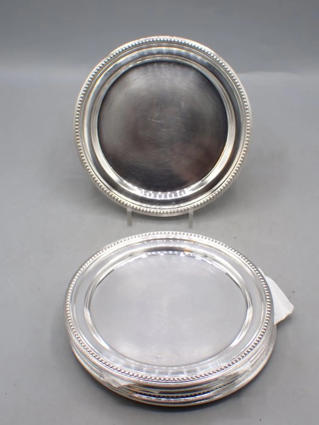 Christofle - Coaster (6) - Silverplated - Perles