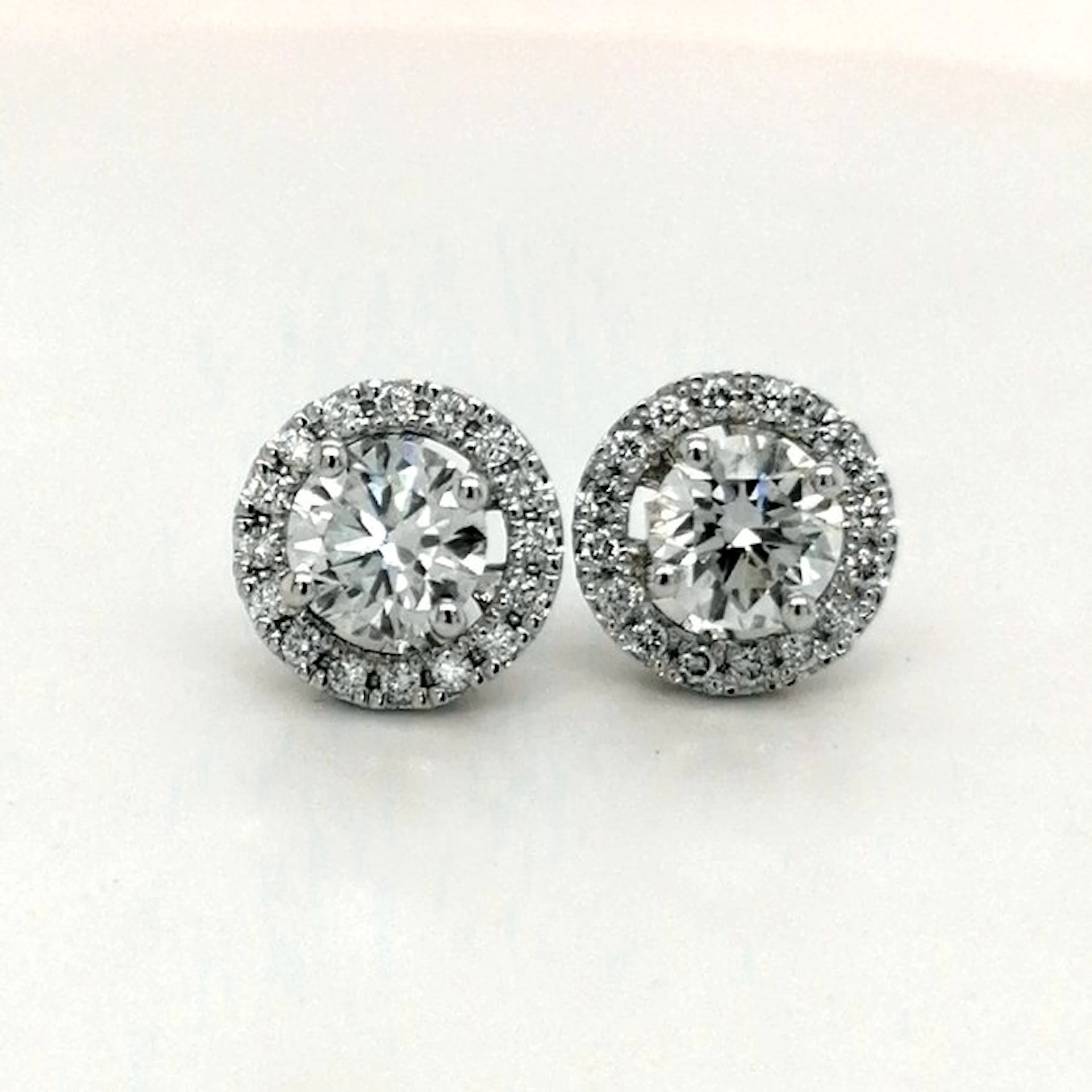 Earrings - 14 kt. White gold - 2.48ct. tw. Diamond (Lab-grown) - Diamond