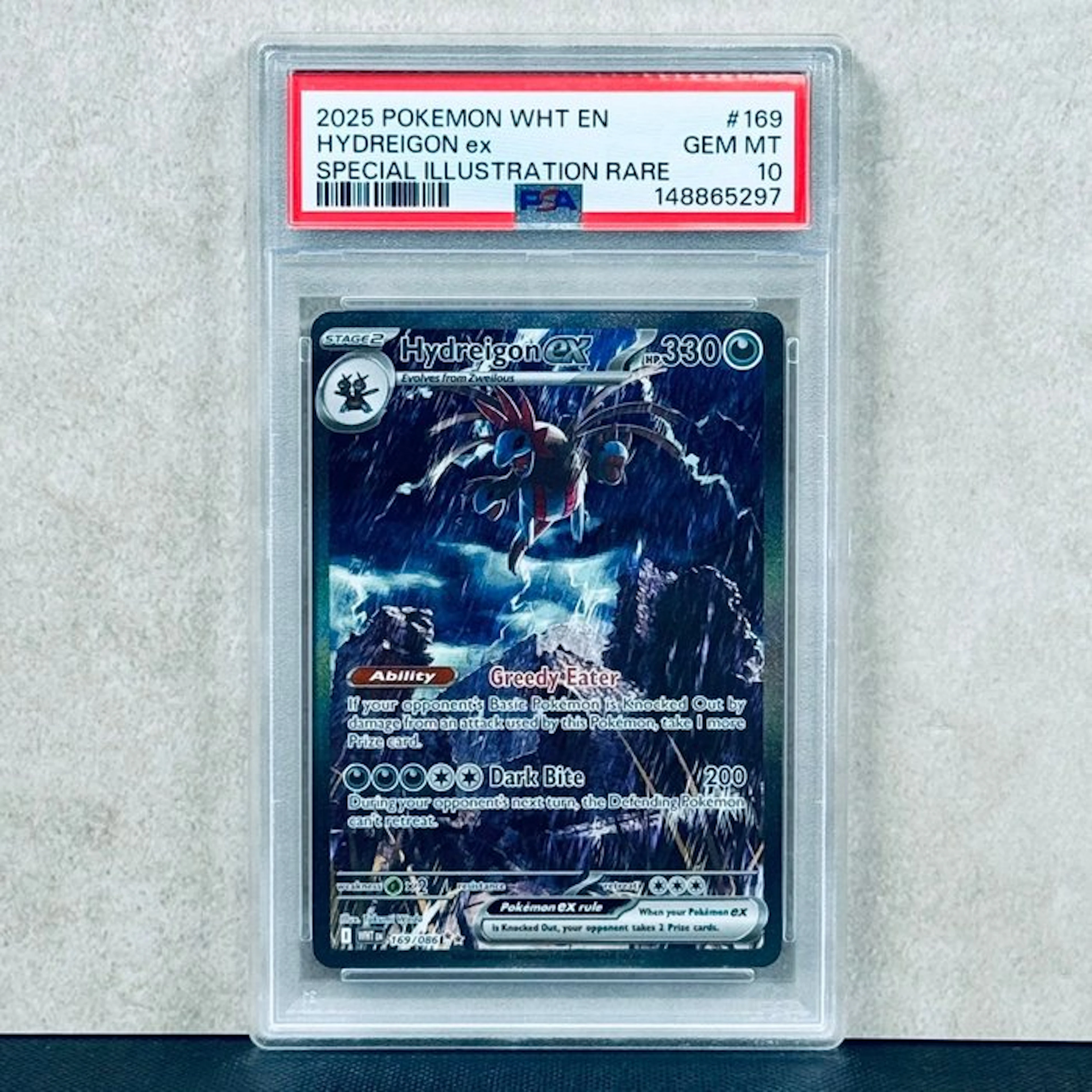 Pokémon Graded card - HYDREIGON ex #169 2025 POKEMON WHT...