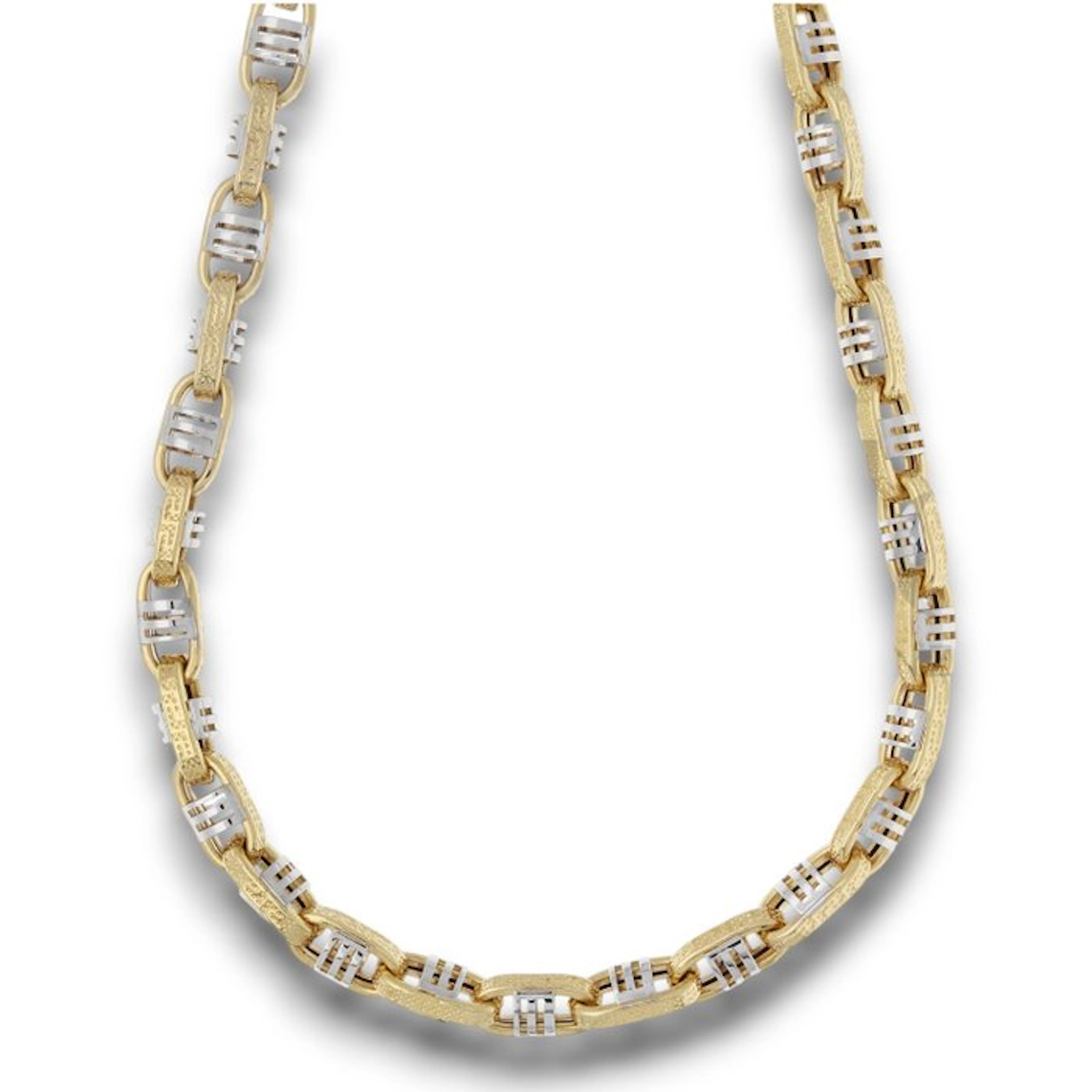 Necklace - 18 kt. Yellow gold, White gold - Tubular chain 24.3 g