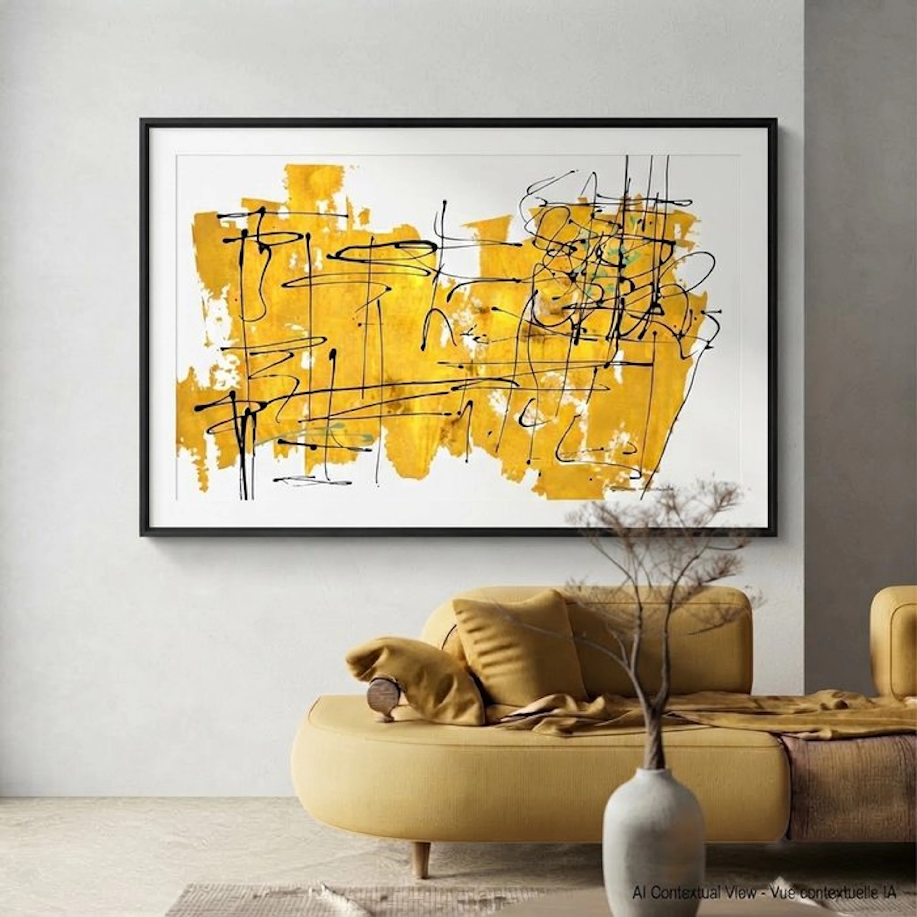 Dam Domido - Golden feelings - 130x80 cm - White background