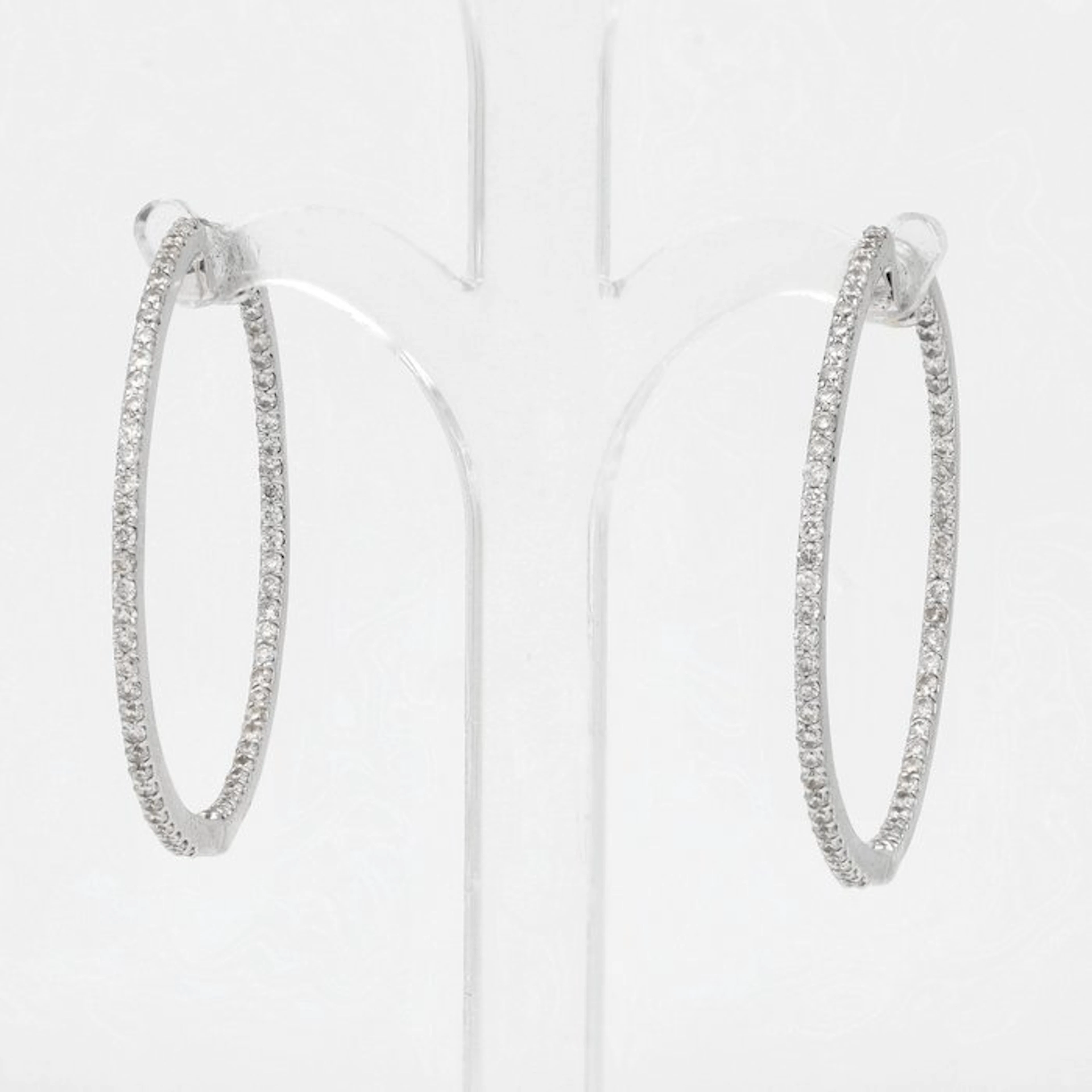 Earrings - 14 kt. White gold Diamond (Natural)