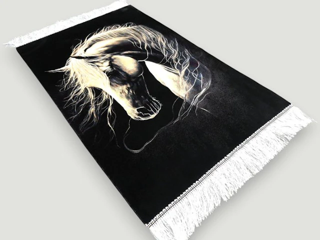 Luxury silk Horse - Rug - 90 cm - 60 cm - unused condition