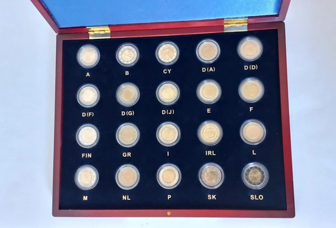 Europe. 2 Euro 2009 "10 Years E.M.U." (20 coins + Box) (No reserve price)