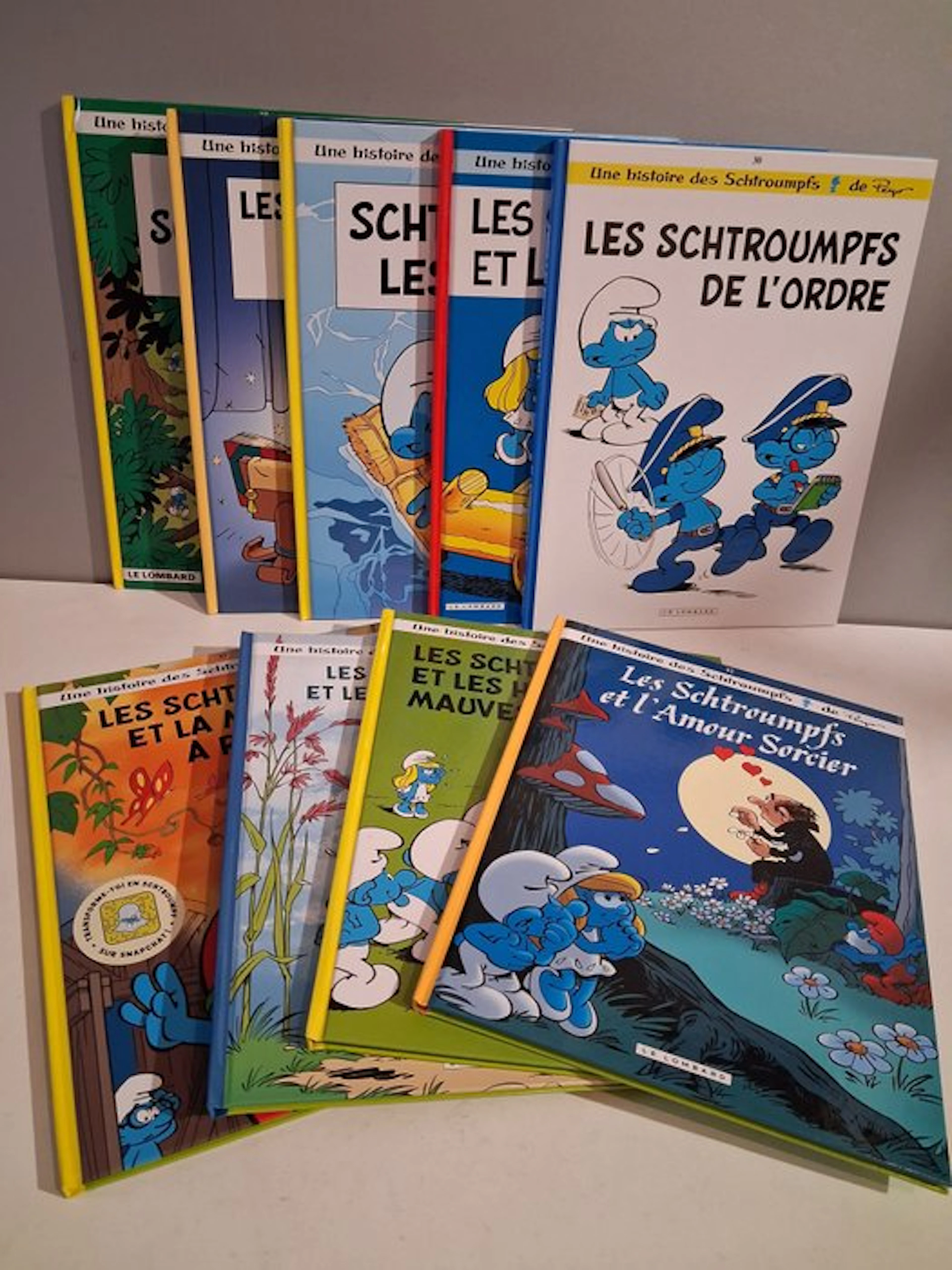 Les Schtroumpfs - 9x C - 9 Album - First edition - 1998/2019