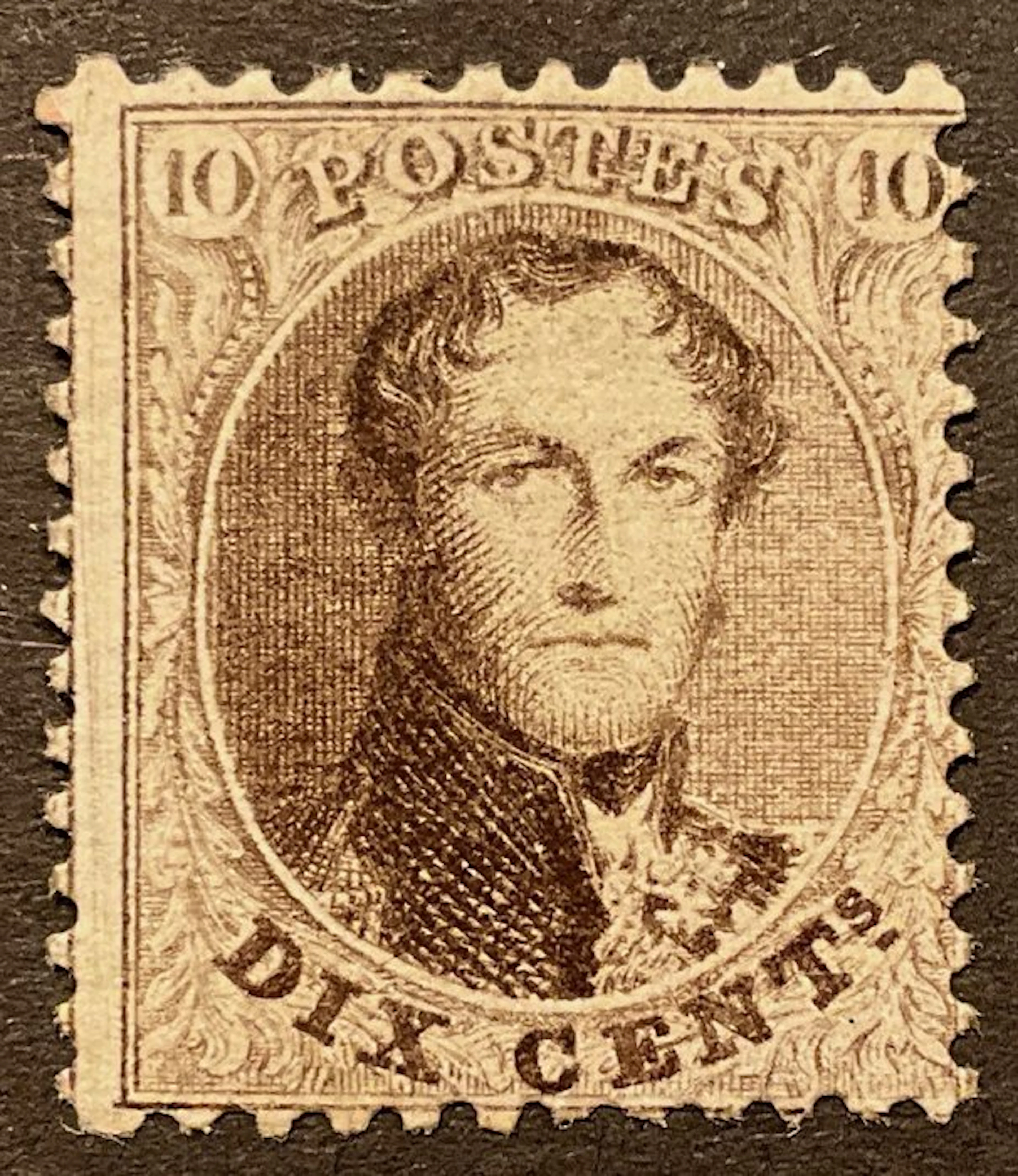 Belgium 1863 - Leopold I - Serrated Medallion 10 centimes...