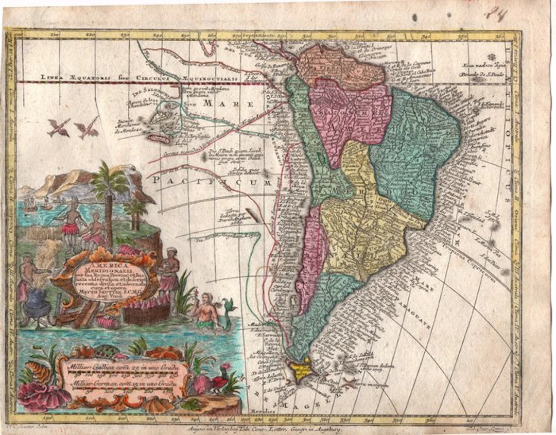South America - South America; Seutter