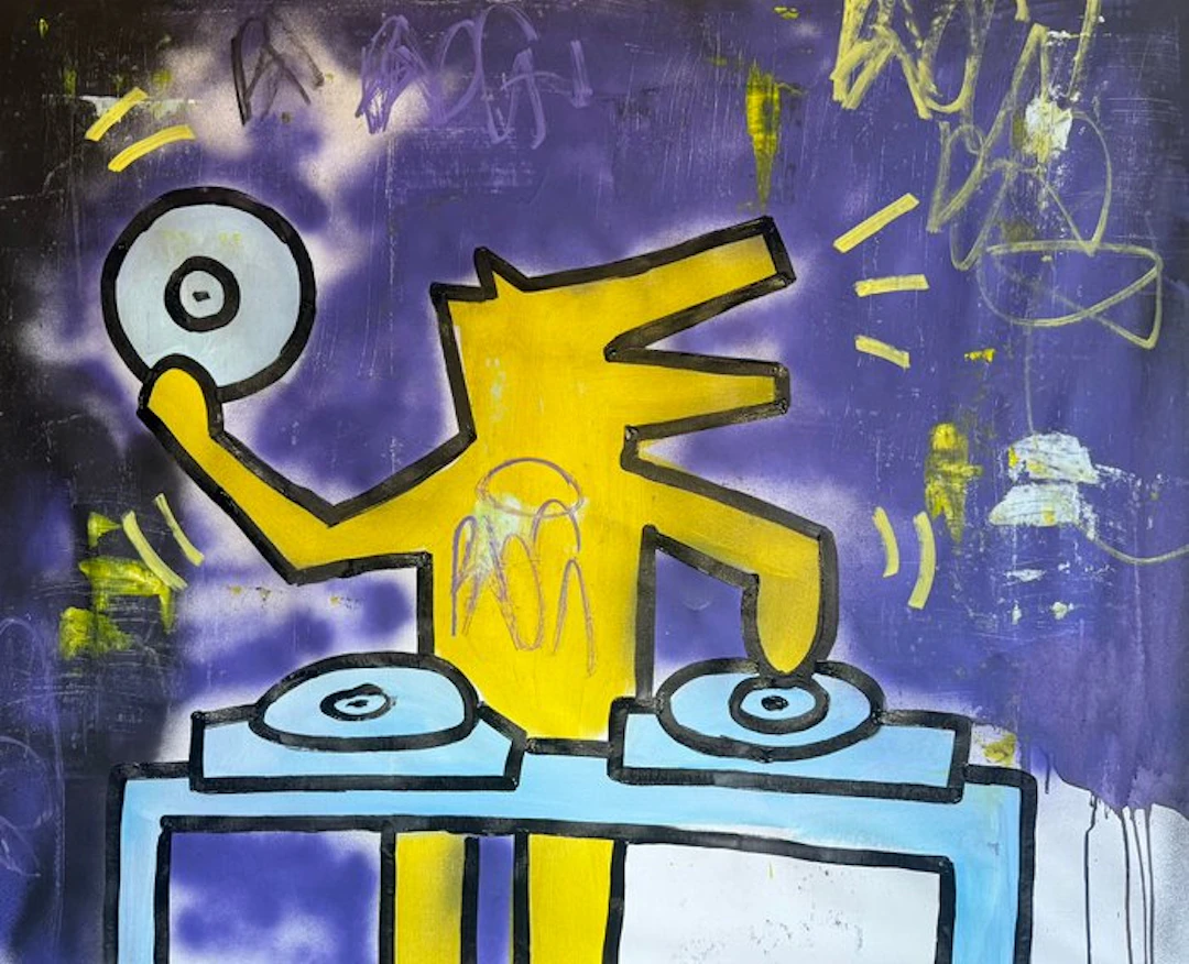 Freda People - Haring DJ On The Wall XXL