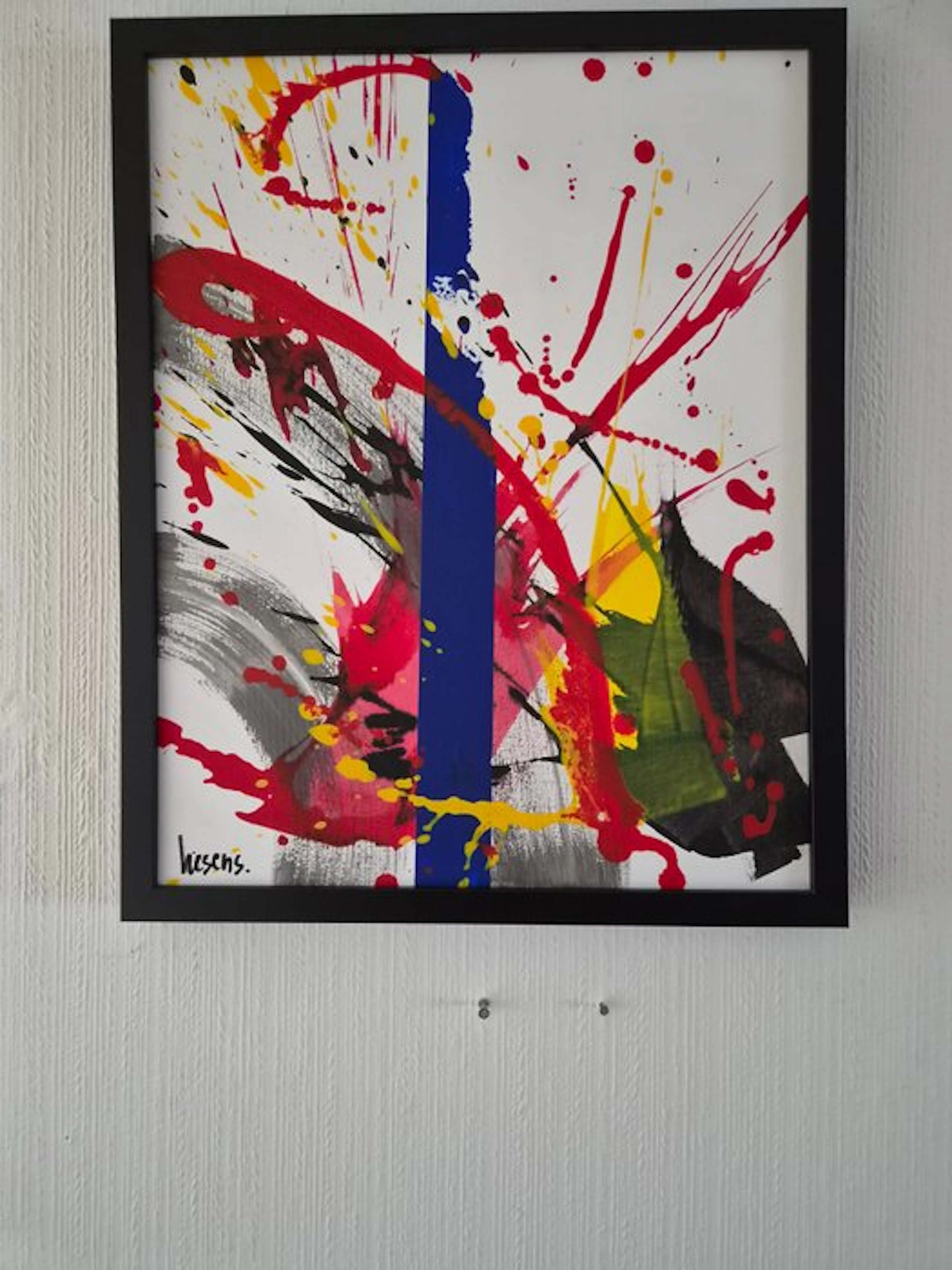 Liesens - Verborgen Vallei (Handpainted on white canvas met lijst)