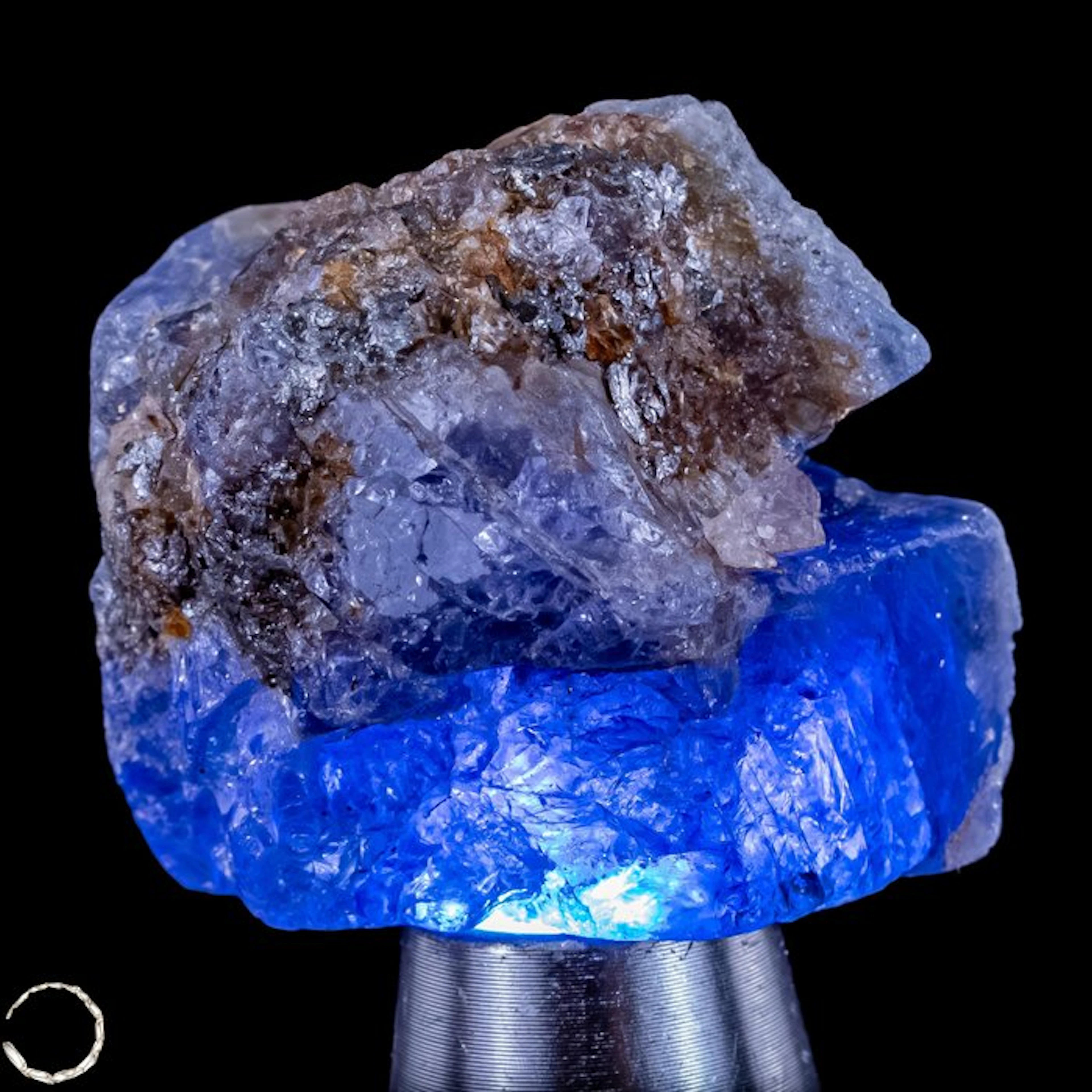 Natural, rarer gemstone-grade Tanzanite rough crystal –...