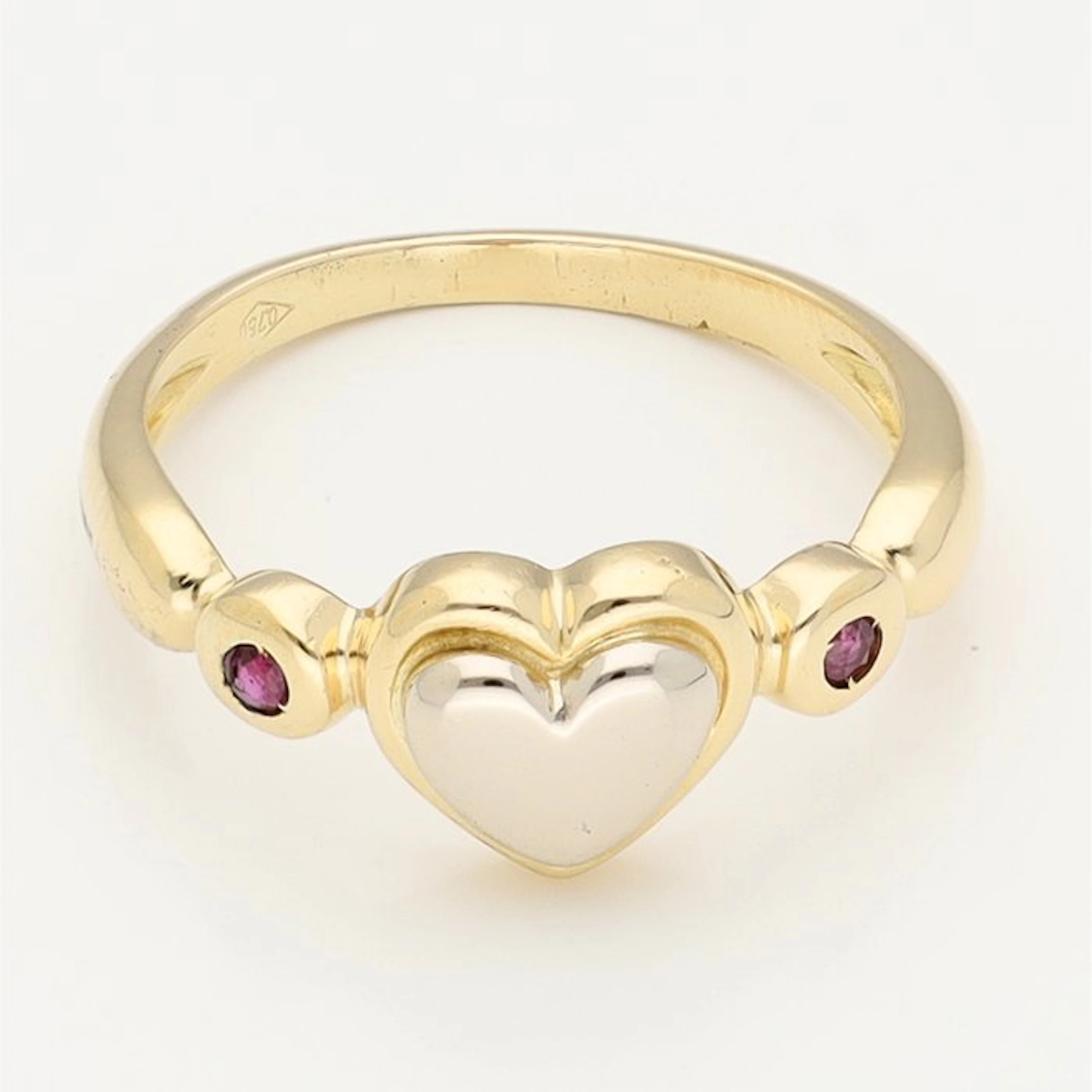Ring - 18 kt. Yellow gold, White gold - Ruby