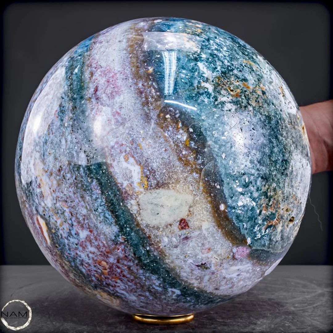 Natural Ocean Agate Sphere - Of the highest quality- 10732.55 g