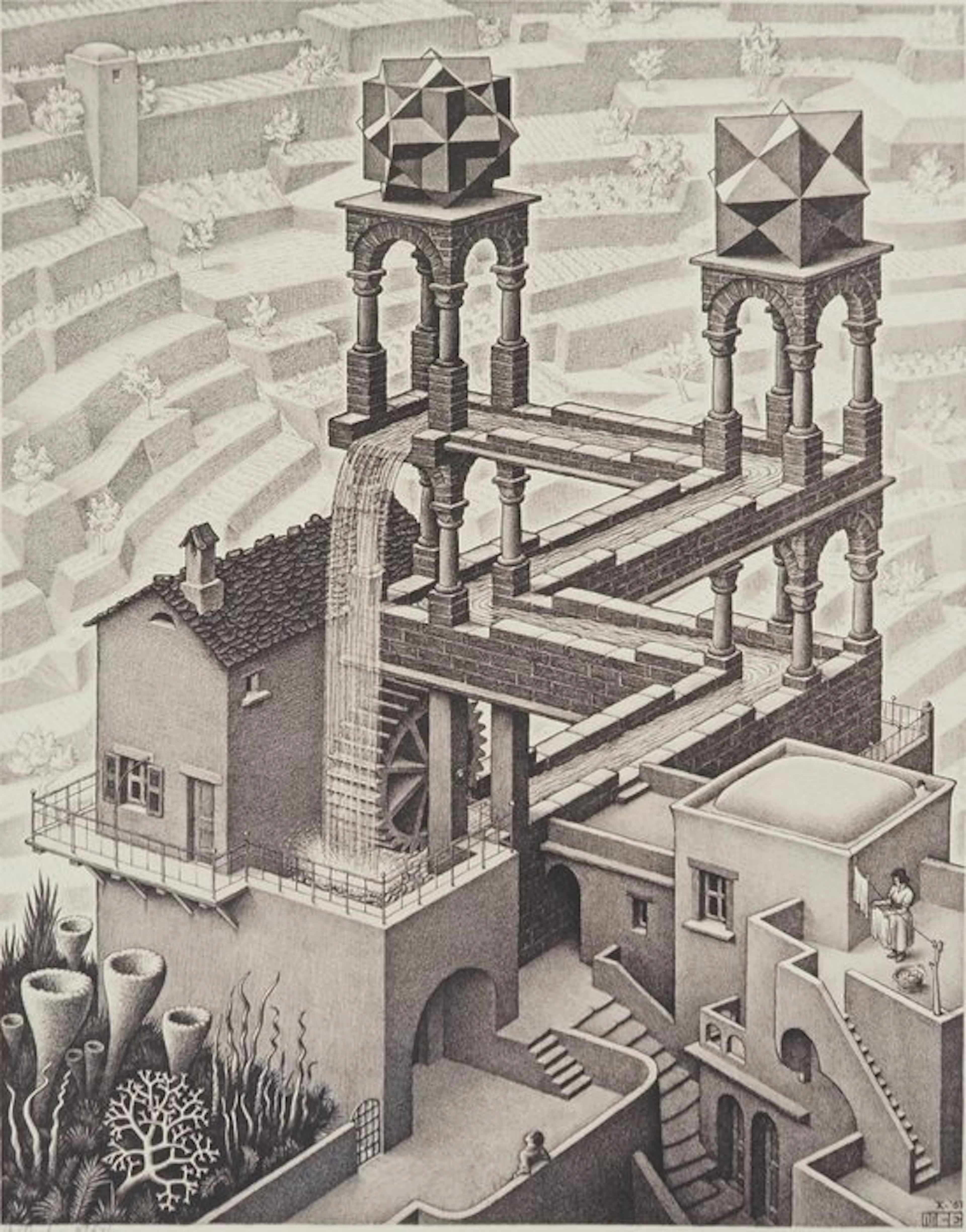 M.C. Escher (1898-1972) - Cascade